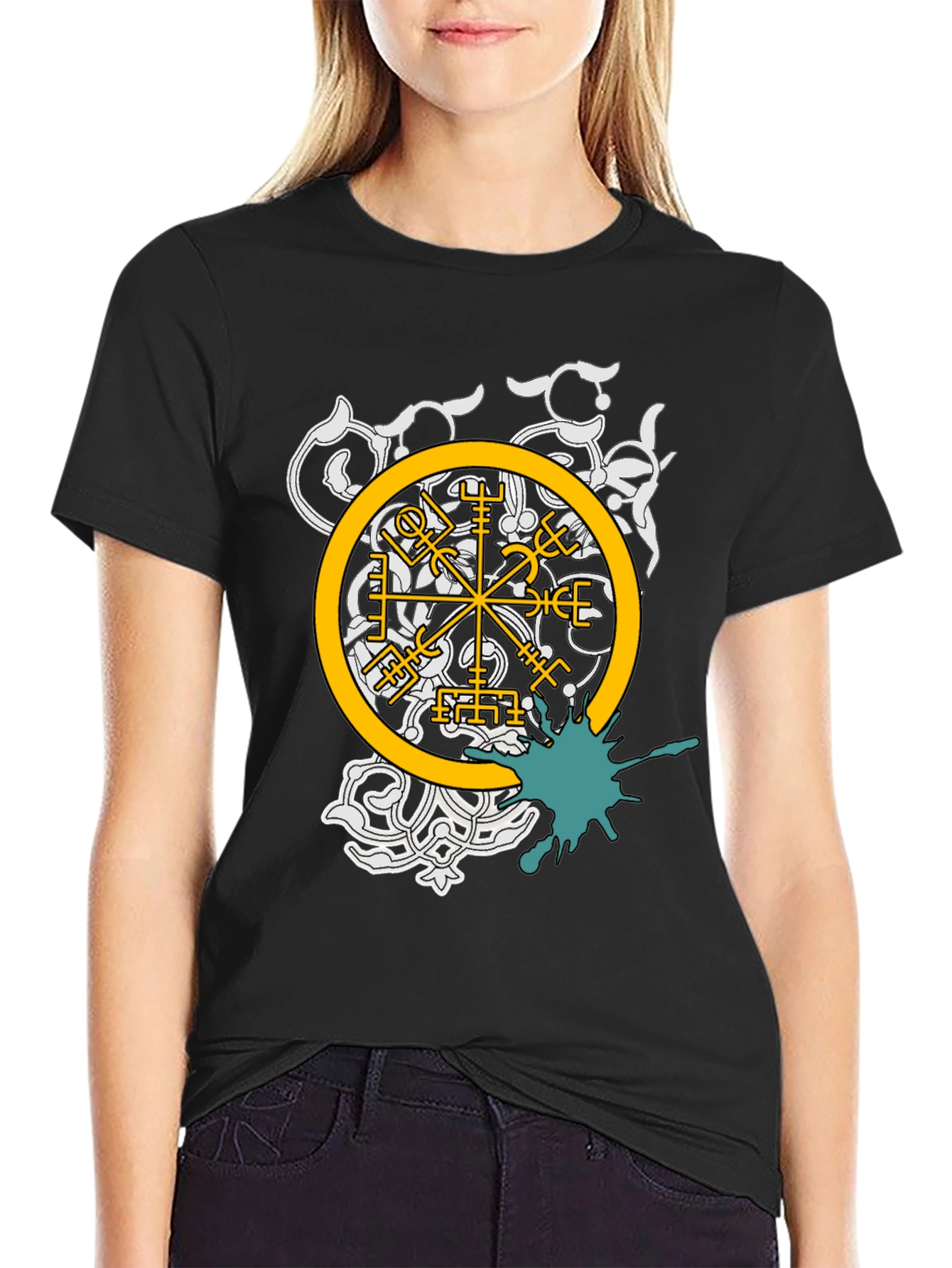 Viking Compass Graphic Tee - Black