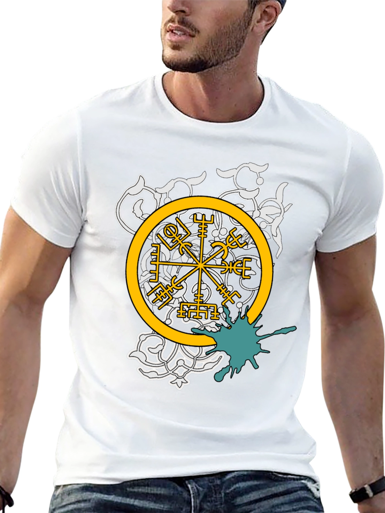 Viking Compass Graphic Tee - Black