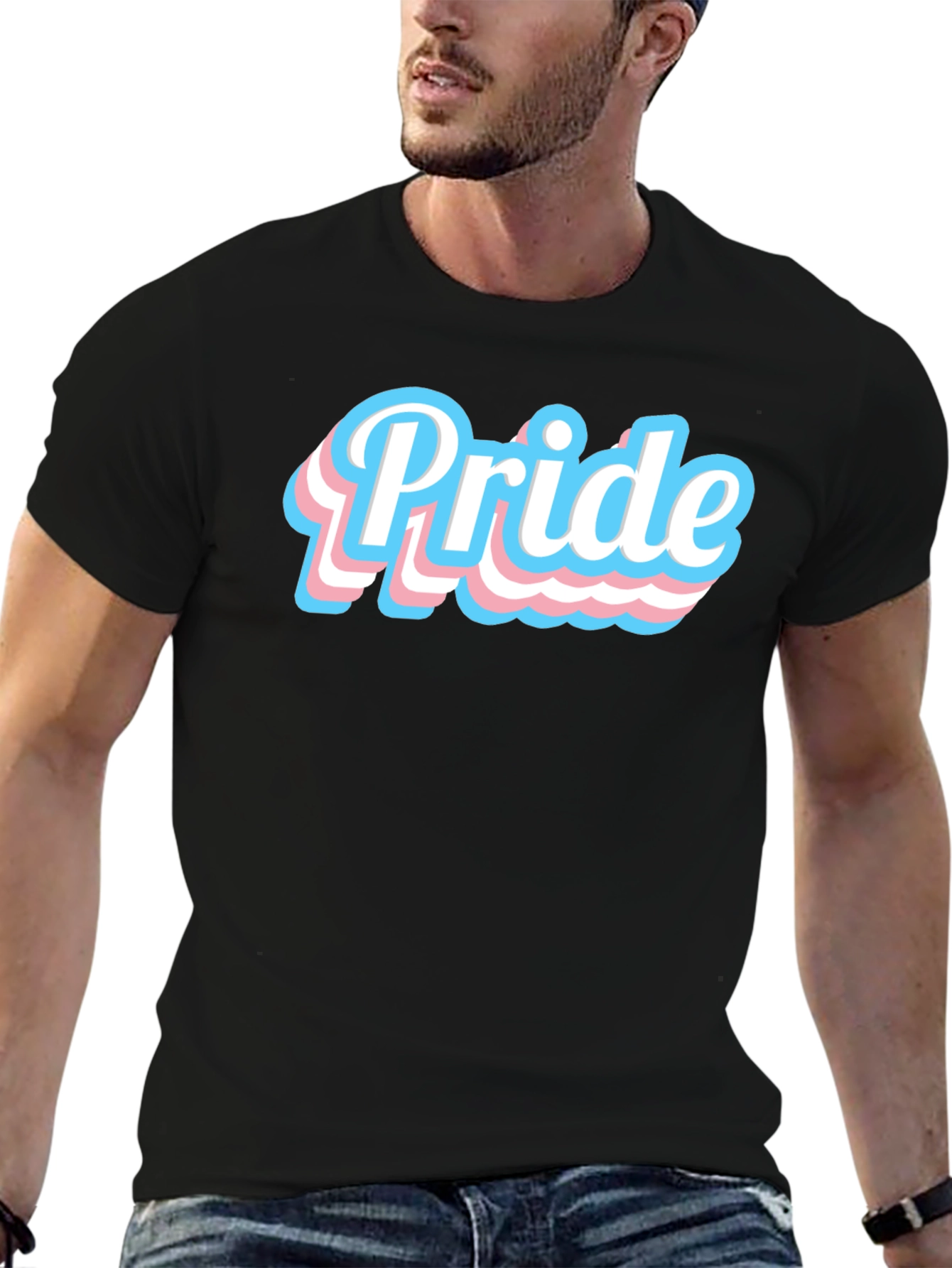 Trans Pride T-Shirt - Black Cotton Blend