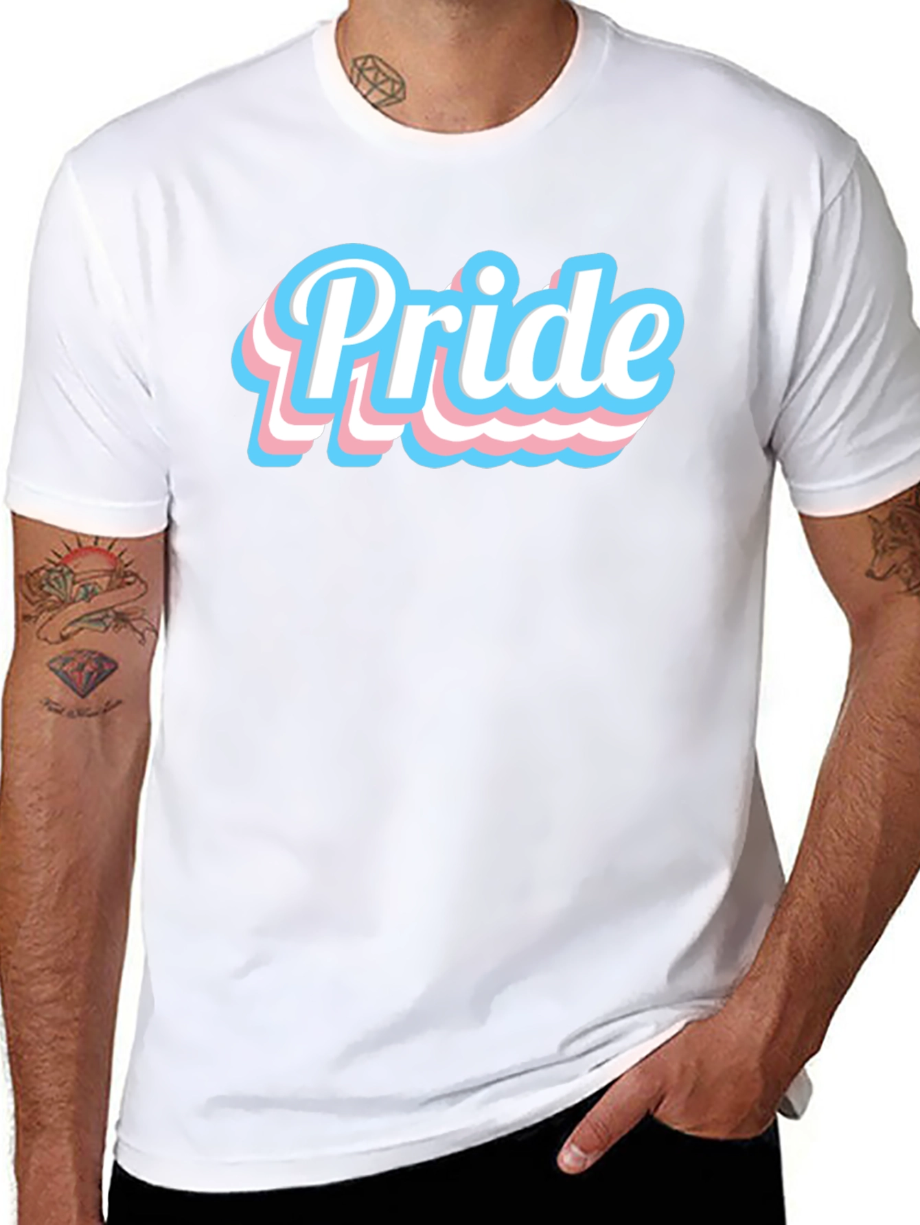 Trans Pride T-Shirt - Black Cotton Blend
