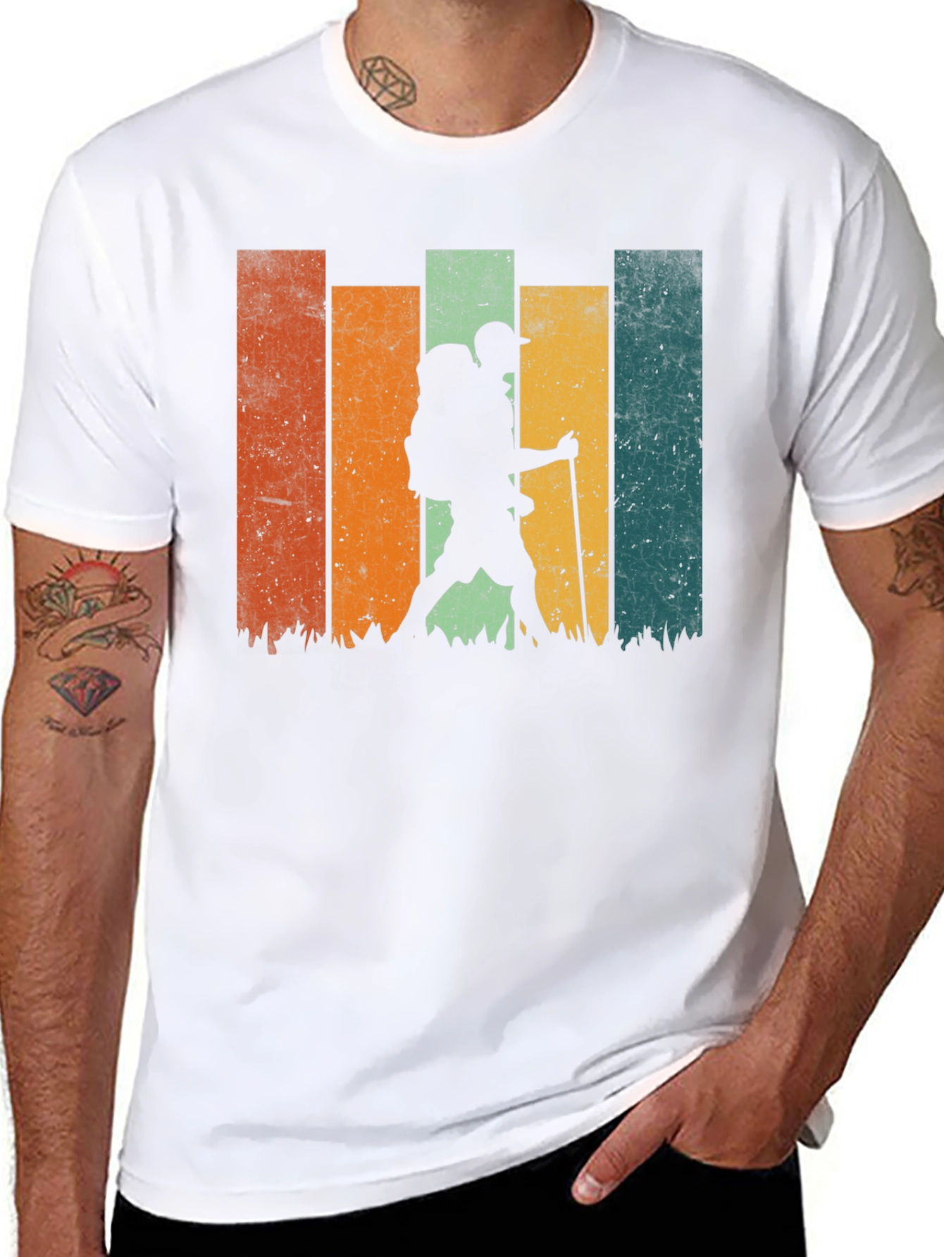 Retro Hiker Silhouette Graphic Tee