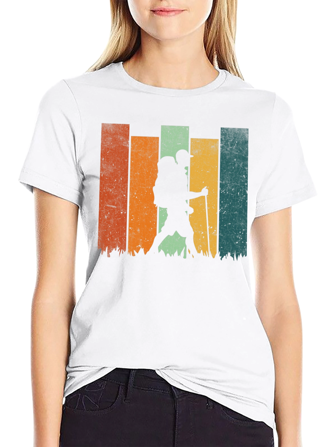 Retro Hiker Silhouette Graphic Tee