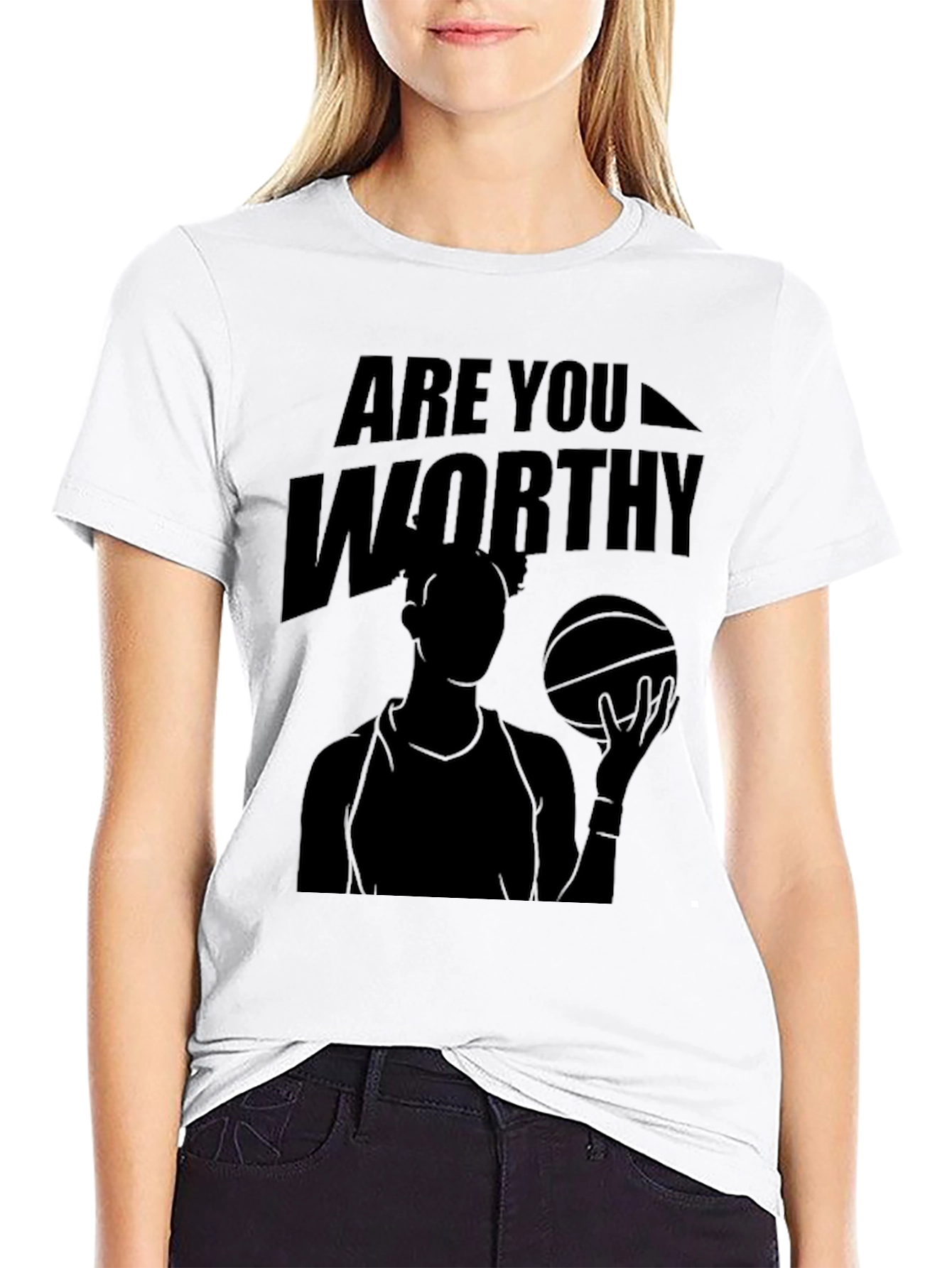 Are You Worthy Black Graphic Tee