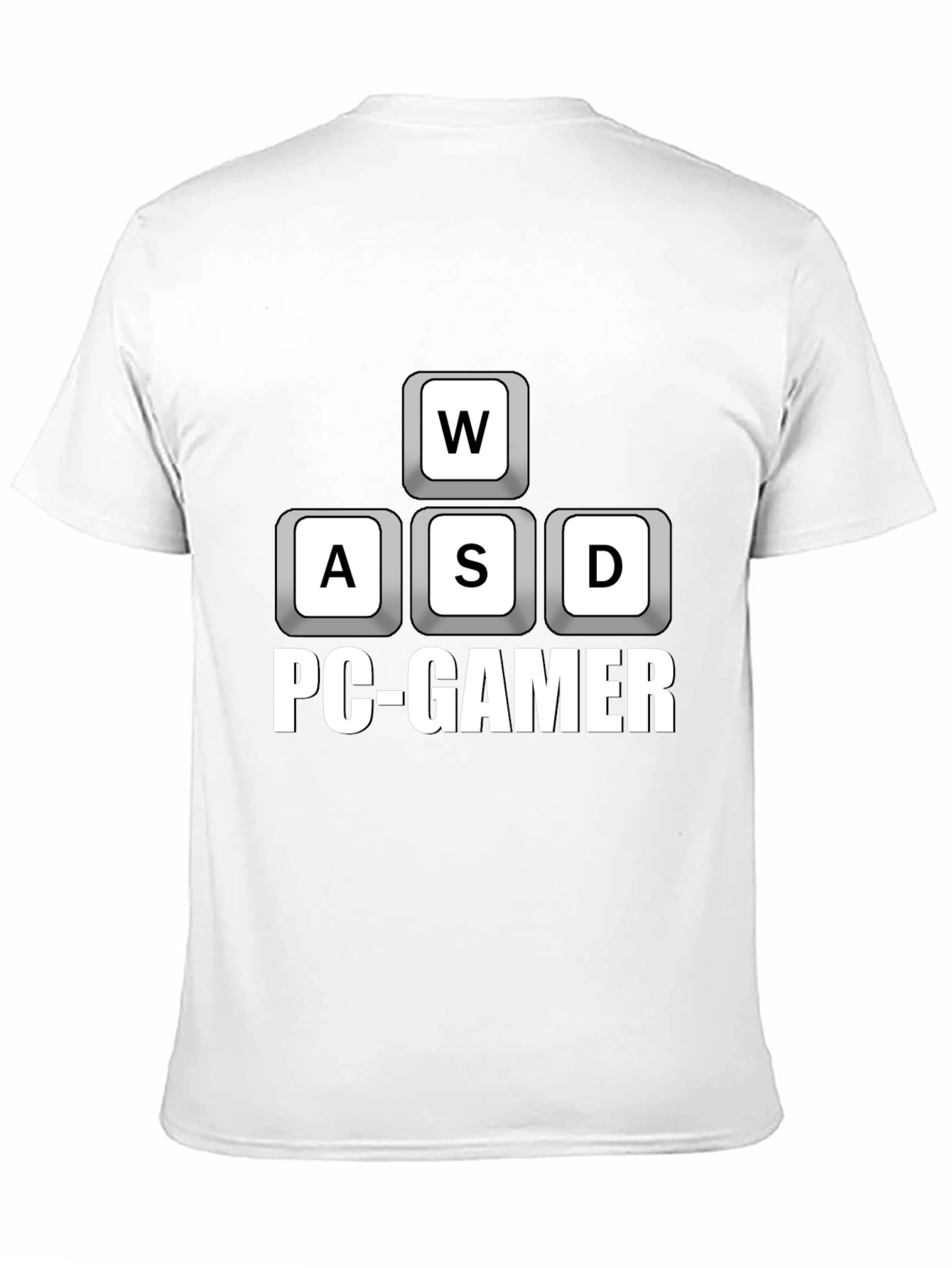 PC Gamer WASD Keys T-Shirt - Black Cotton Tee
