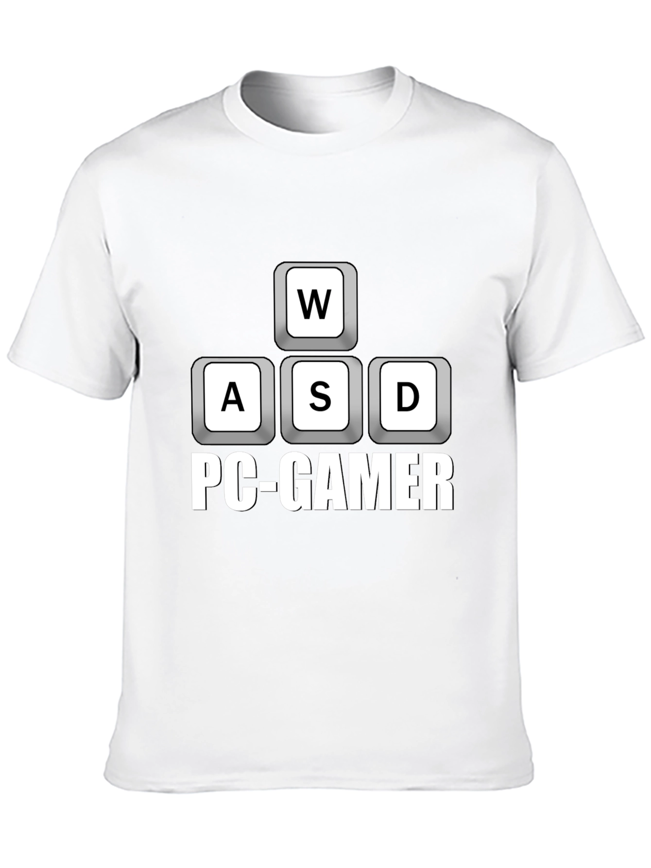 PC Gamer WASD Keys T-Shirt - Black Cotton Tee