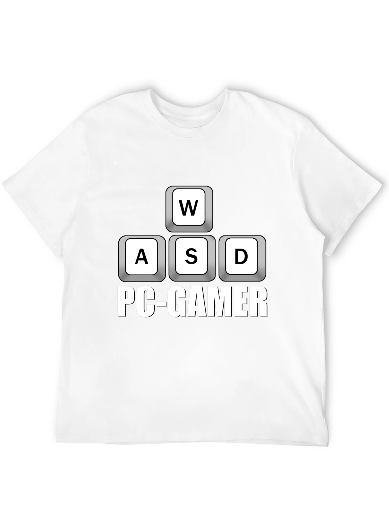 PC Gamer WASD Keys T-Shirt - Black Cotton Tee