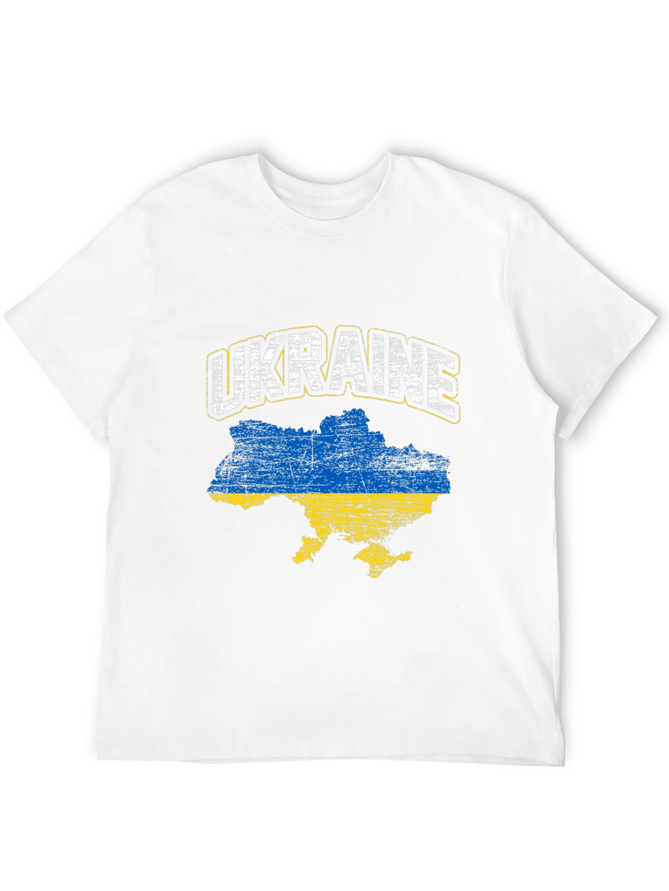 Ukraine Flag Map T-Shirt - Black