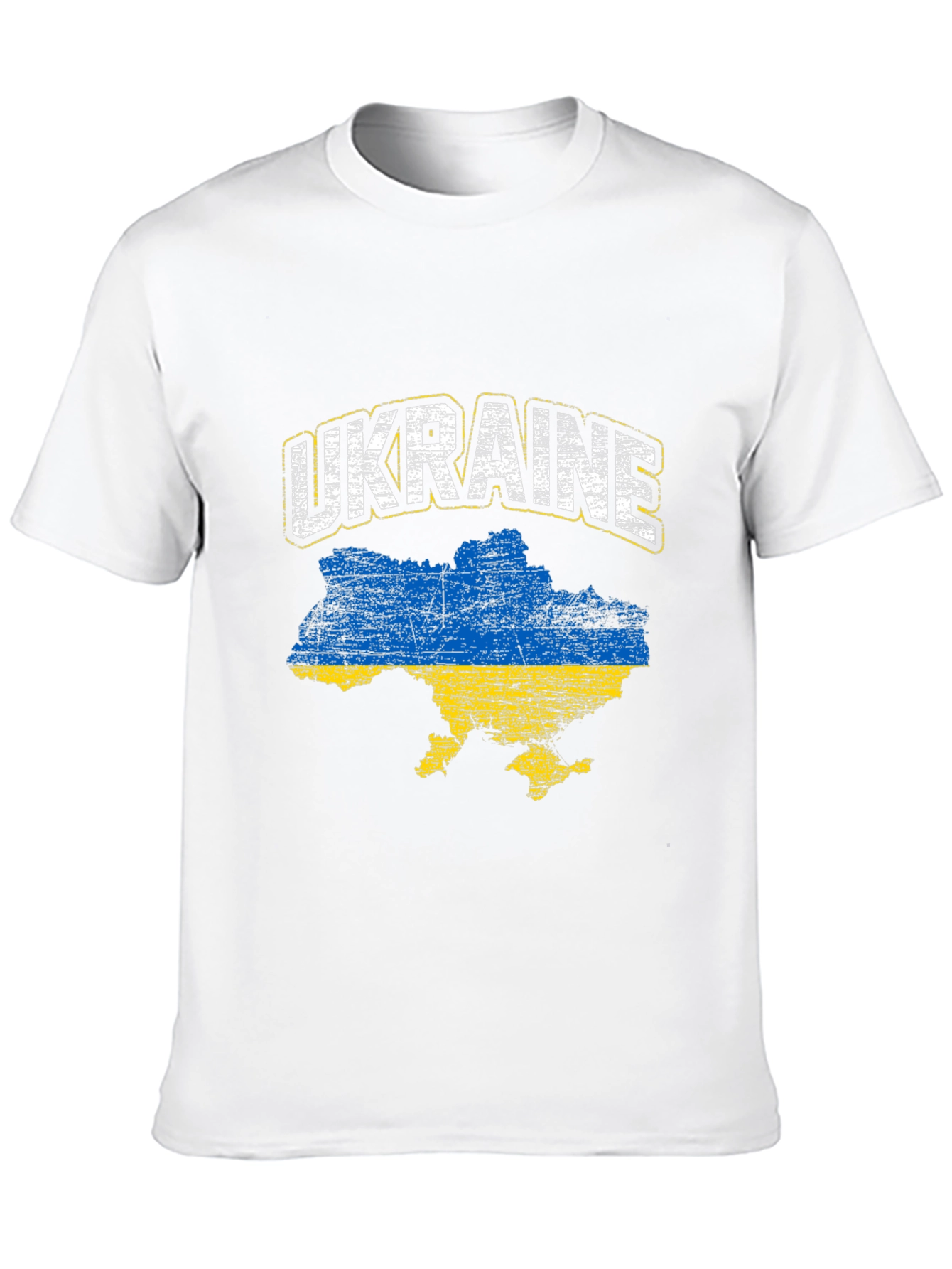 Ukraine Flag Map T-Shirt - Black