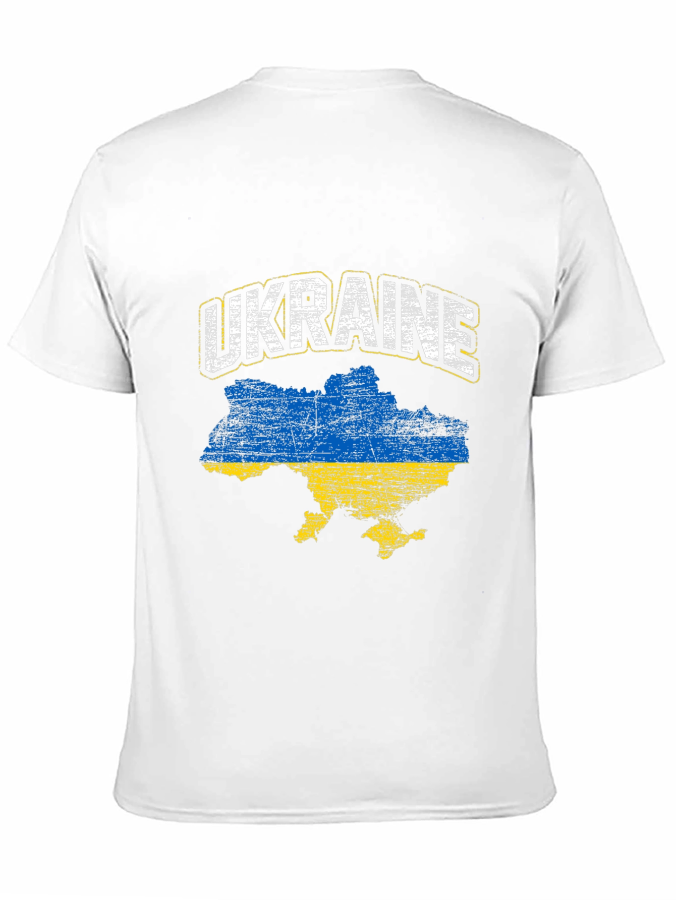 Ukraine Flag Map T-Shirt - Black