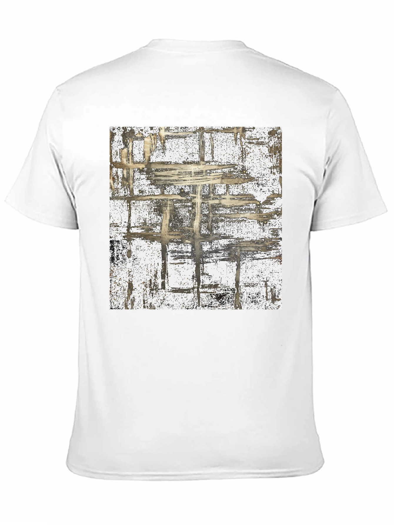 Abstract Grid Graphic Tee - Modern Style