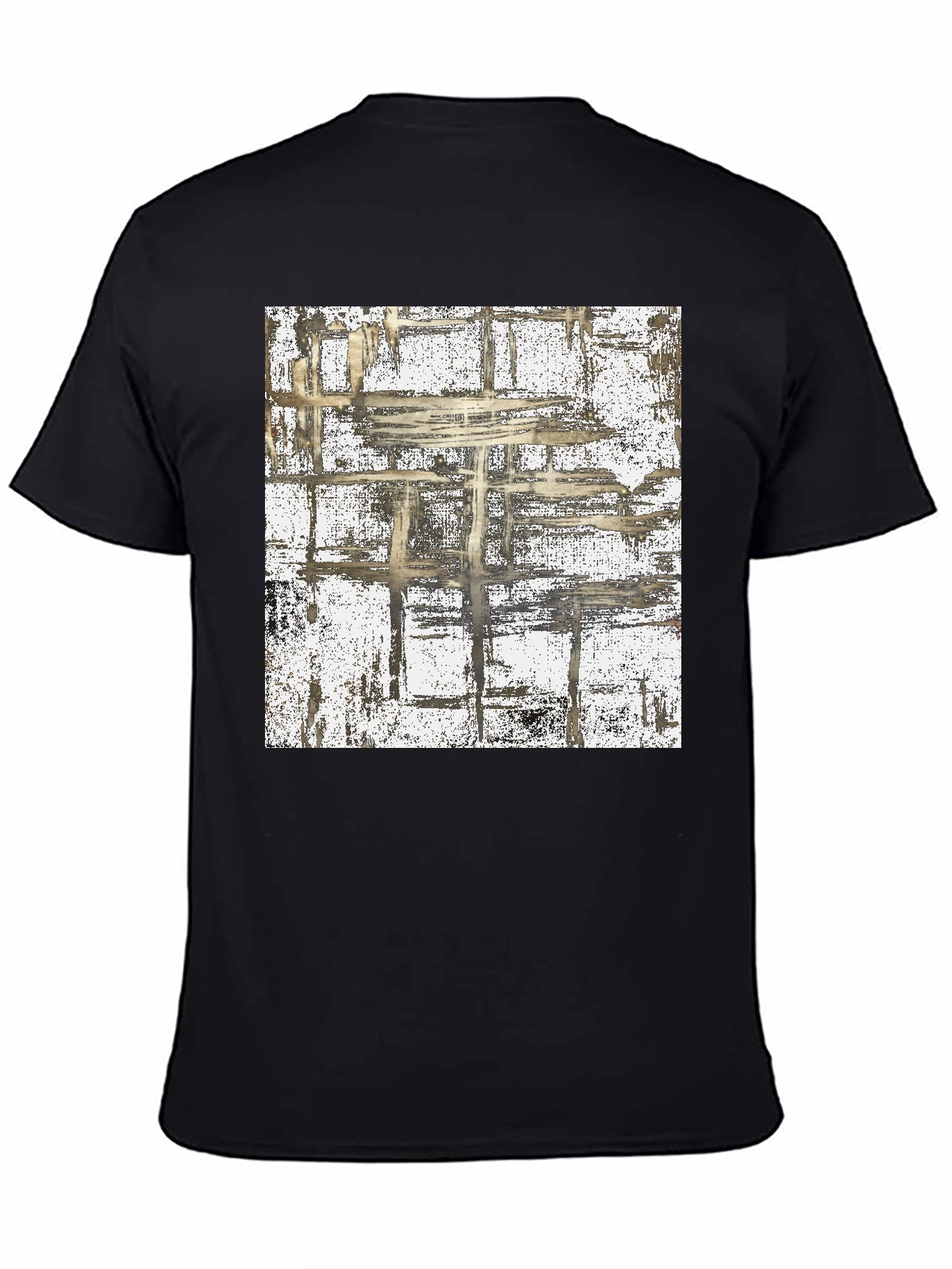 Abstract Grid Graphic Tee - Modern Style