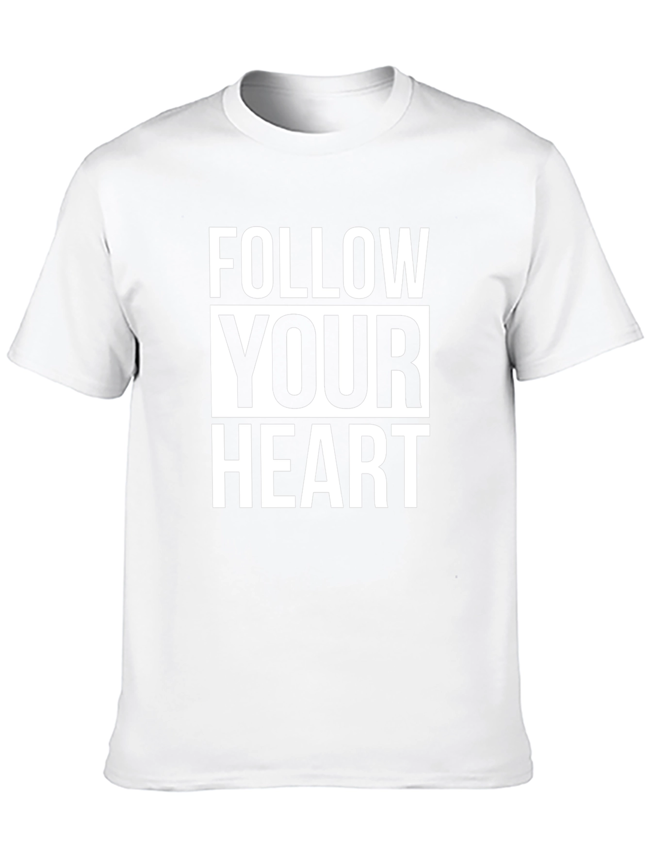 Follow Your Heart Graphic Tee - Black Cotton T-Shirt