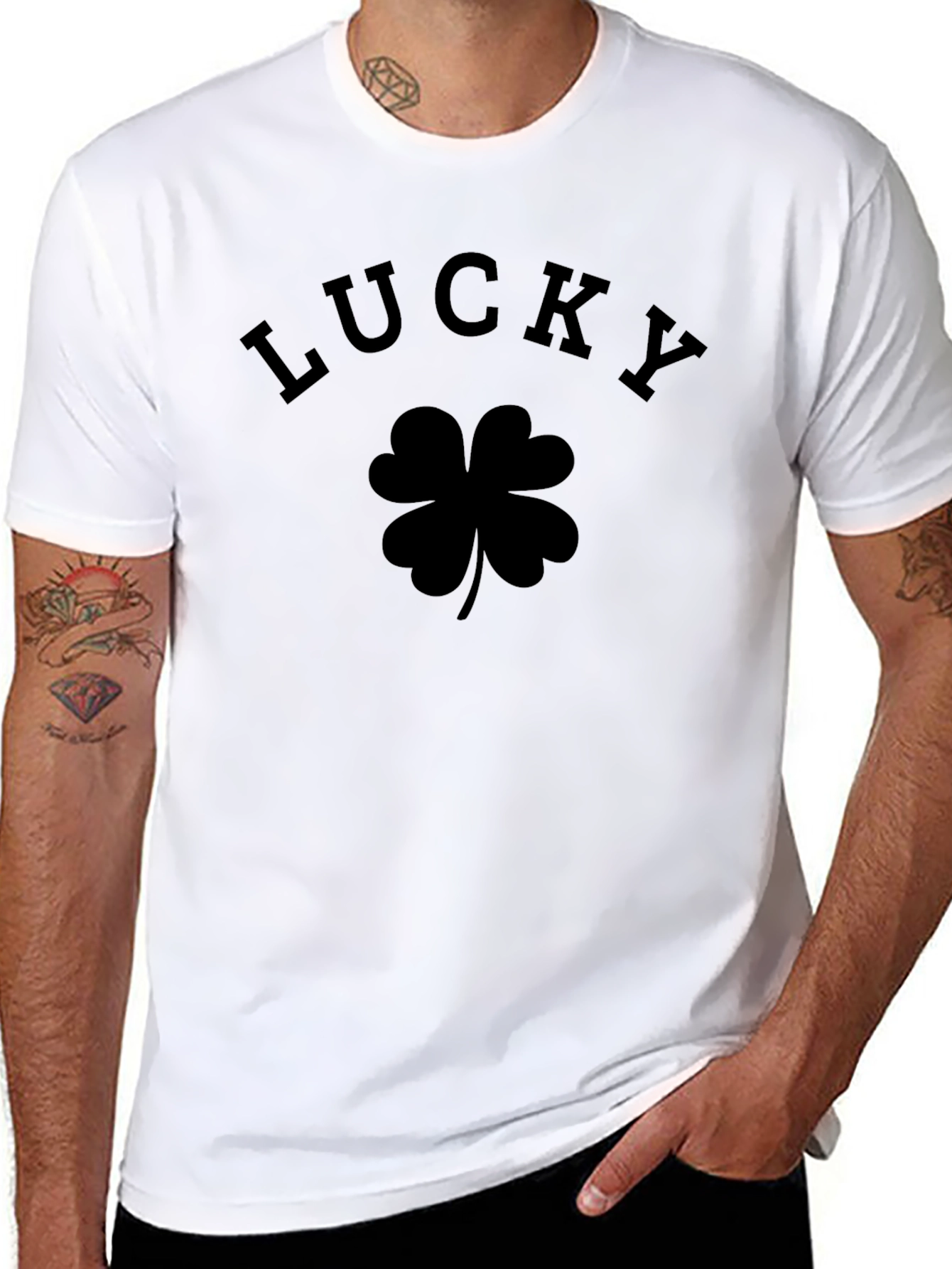 Lucky Four Leaf Clover Graphic Tee