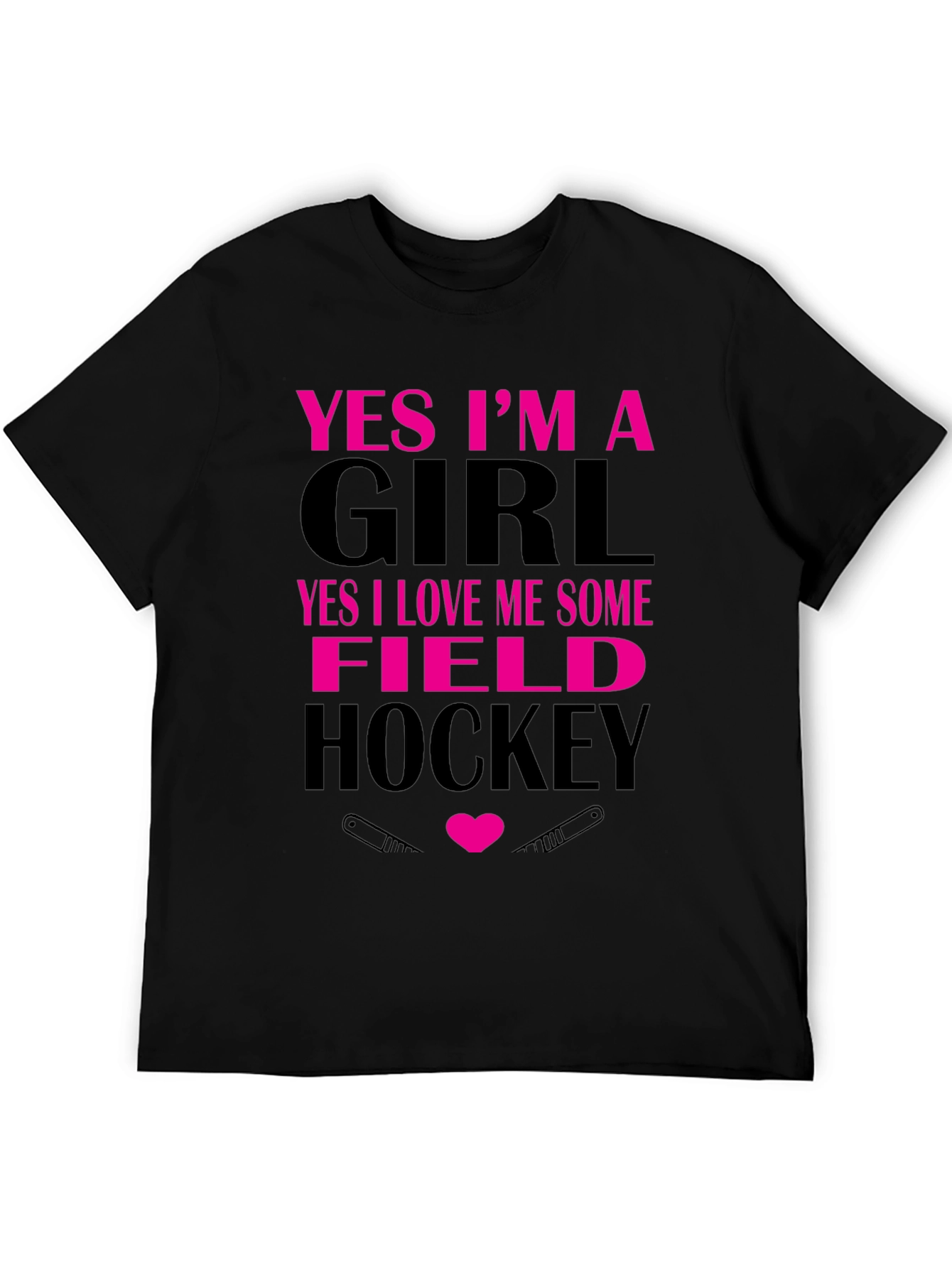 Yes Im a Girl Field Hockey T-Shirt