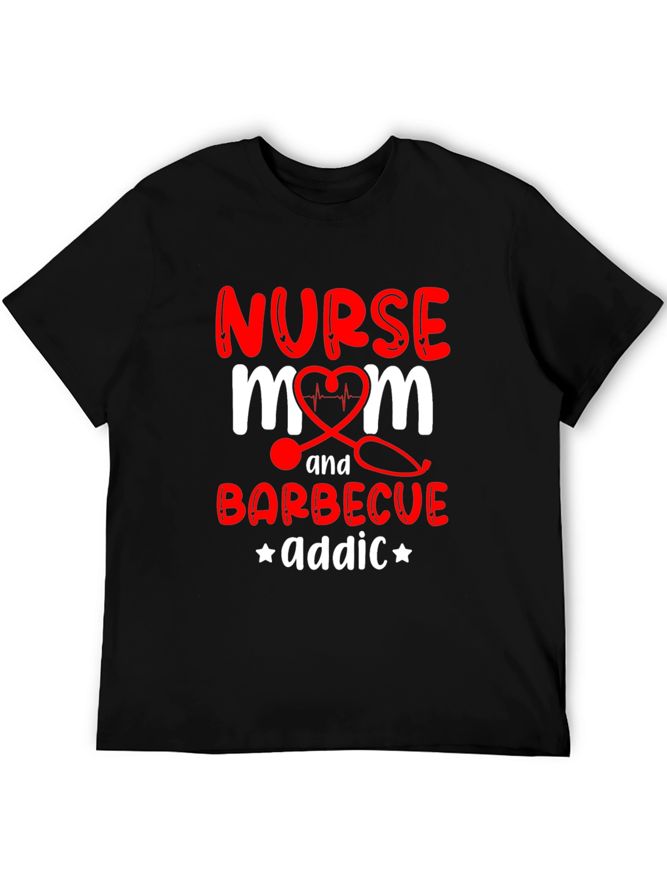 Nurse Mom Barbecue Addict Graphic Tee