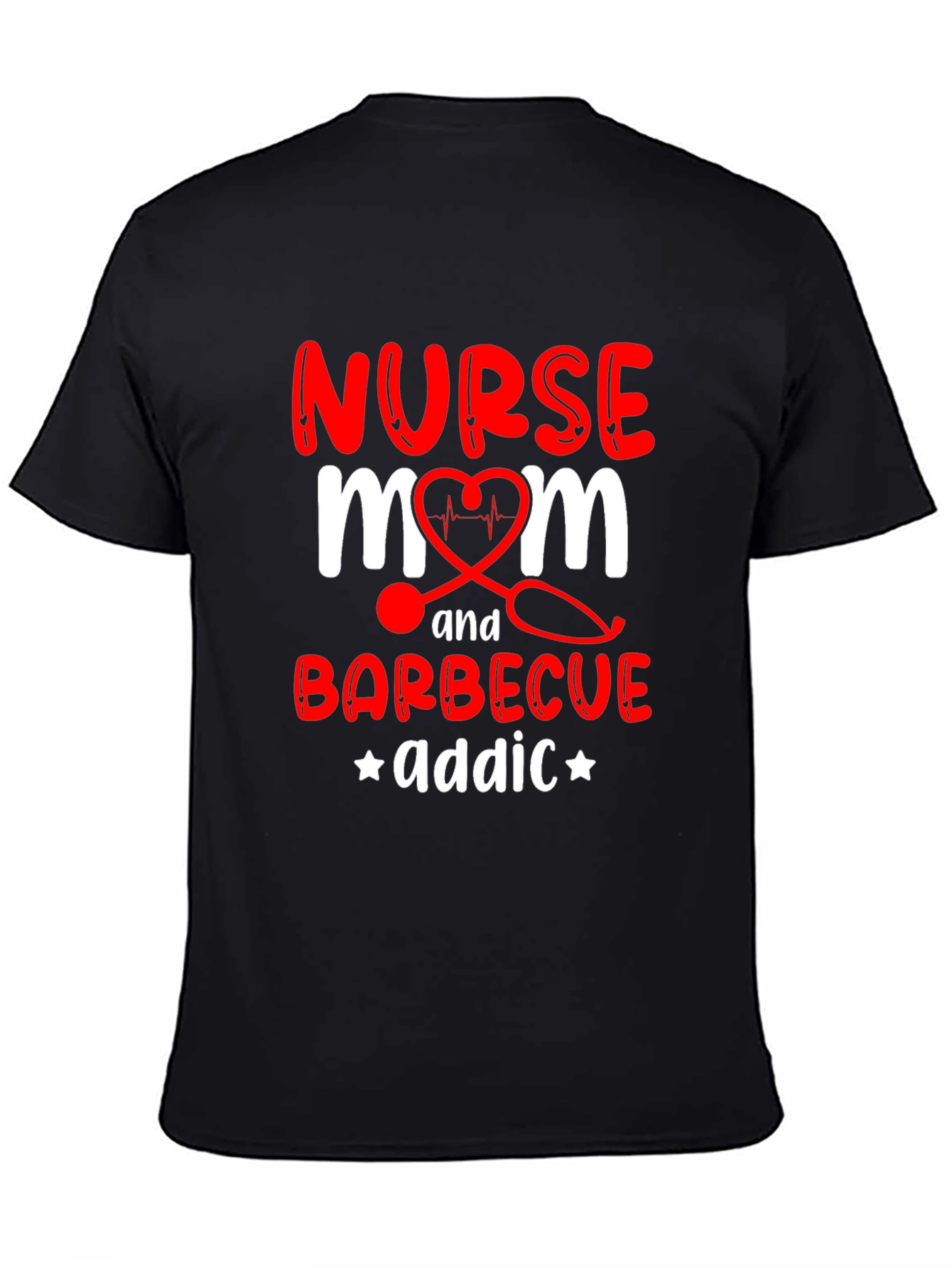 Nurse Mom Barbecue Addict Graphic Tee
