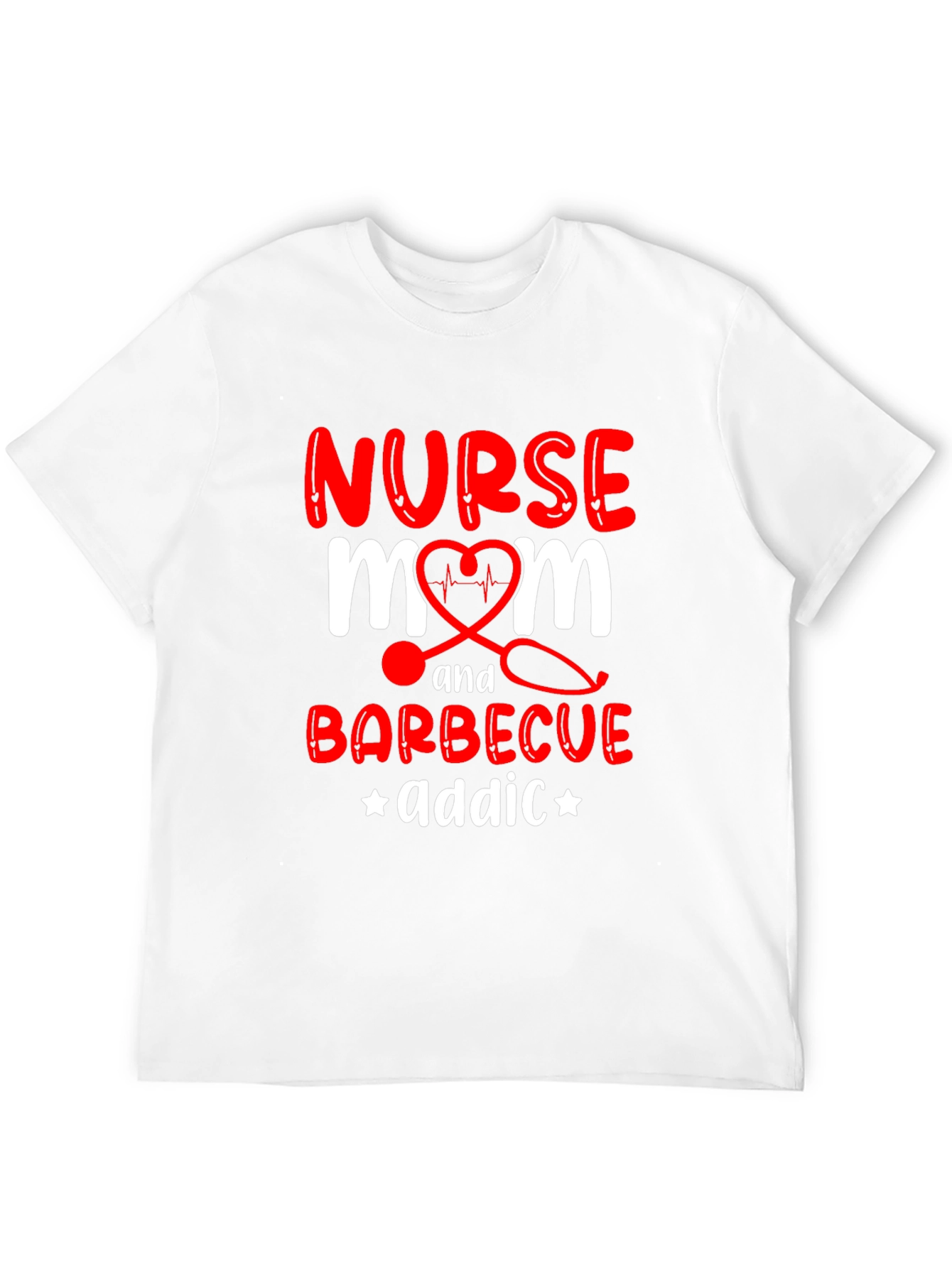 Nurse Mom Barbecue Addict Graphic Tee
