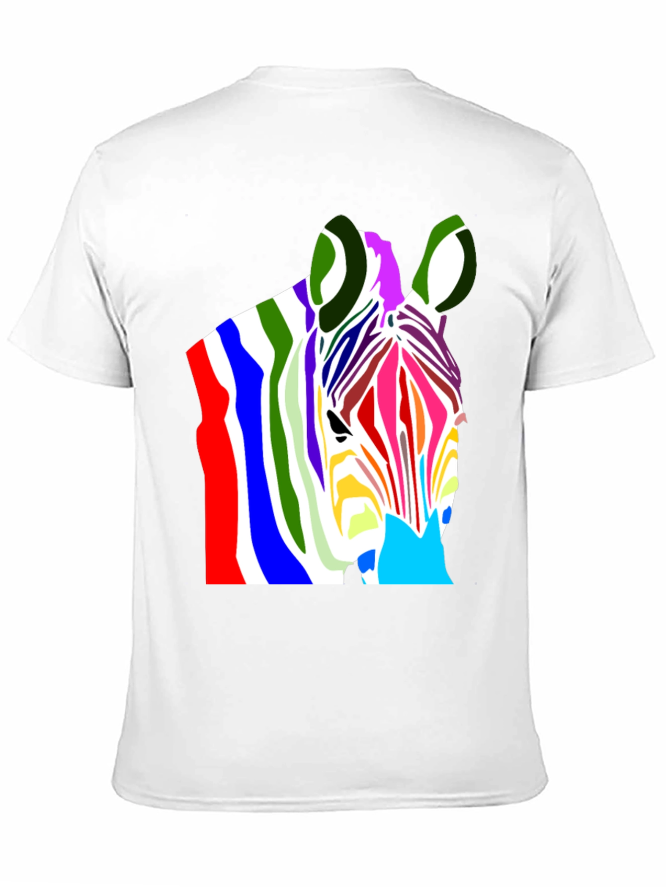 Colorful Zebra Graphic T-Shirt