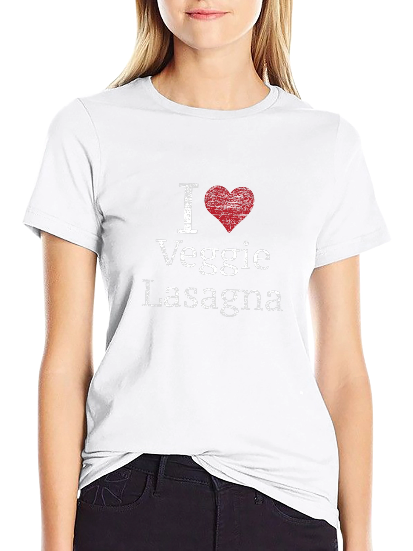 I Heart Veggie Lasagna T-Shirt - Novelty Graphic Tee
