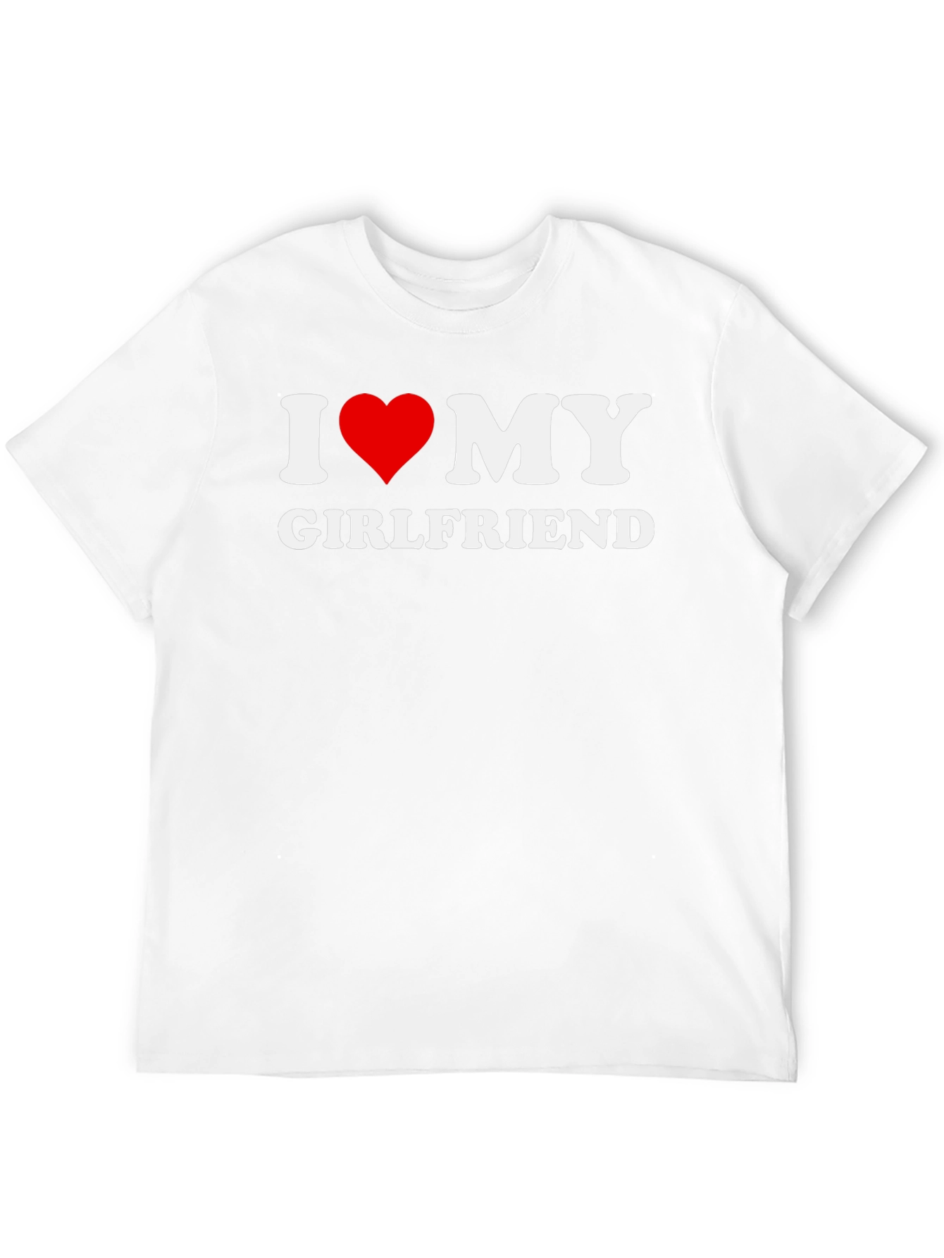 I Love My Girlfriend Graphic T-Shirt - Black