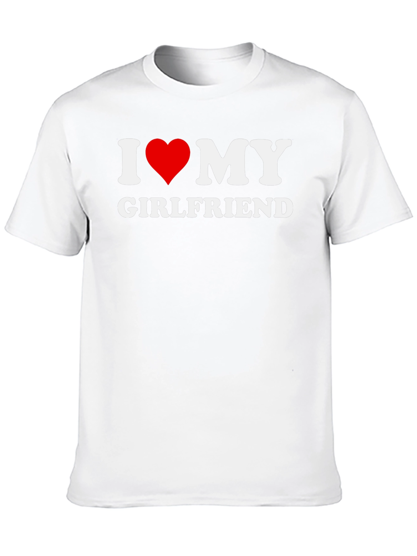 I Love My Girlfriend Graphic T-Shirt - Black