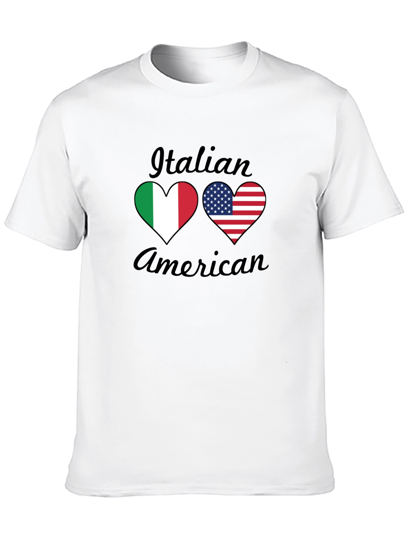 Italian American Heart Flag T-Shirt