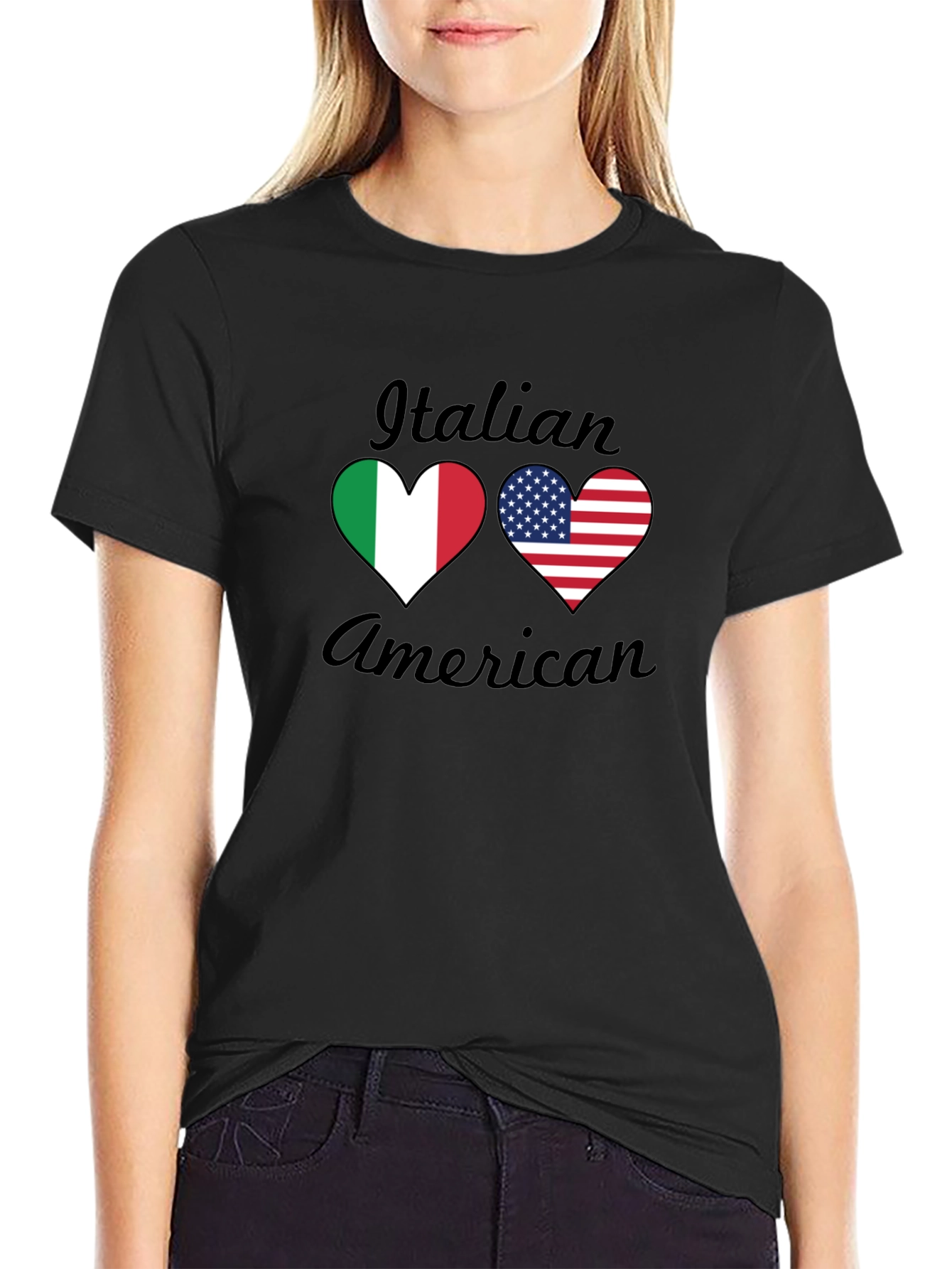 Italian American Heart Flag T-Shirt