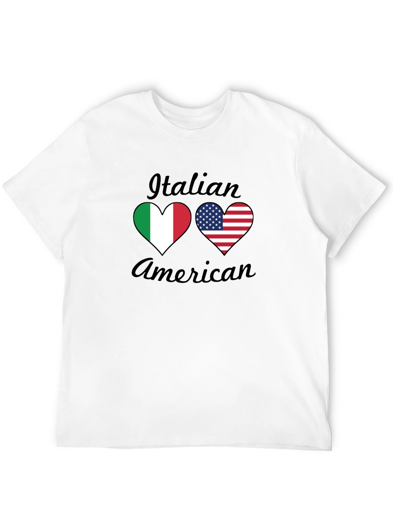 Italian American Heart Flag T-Shirt