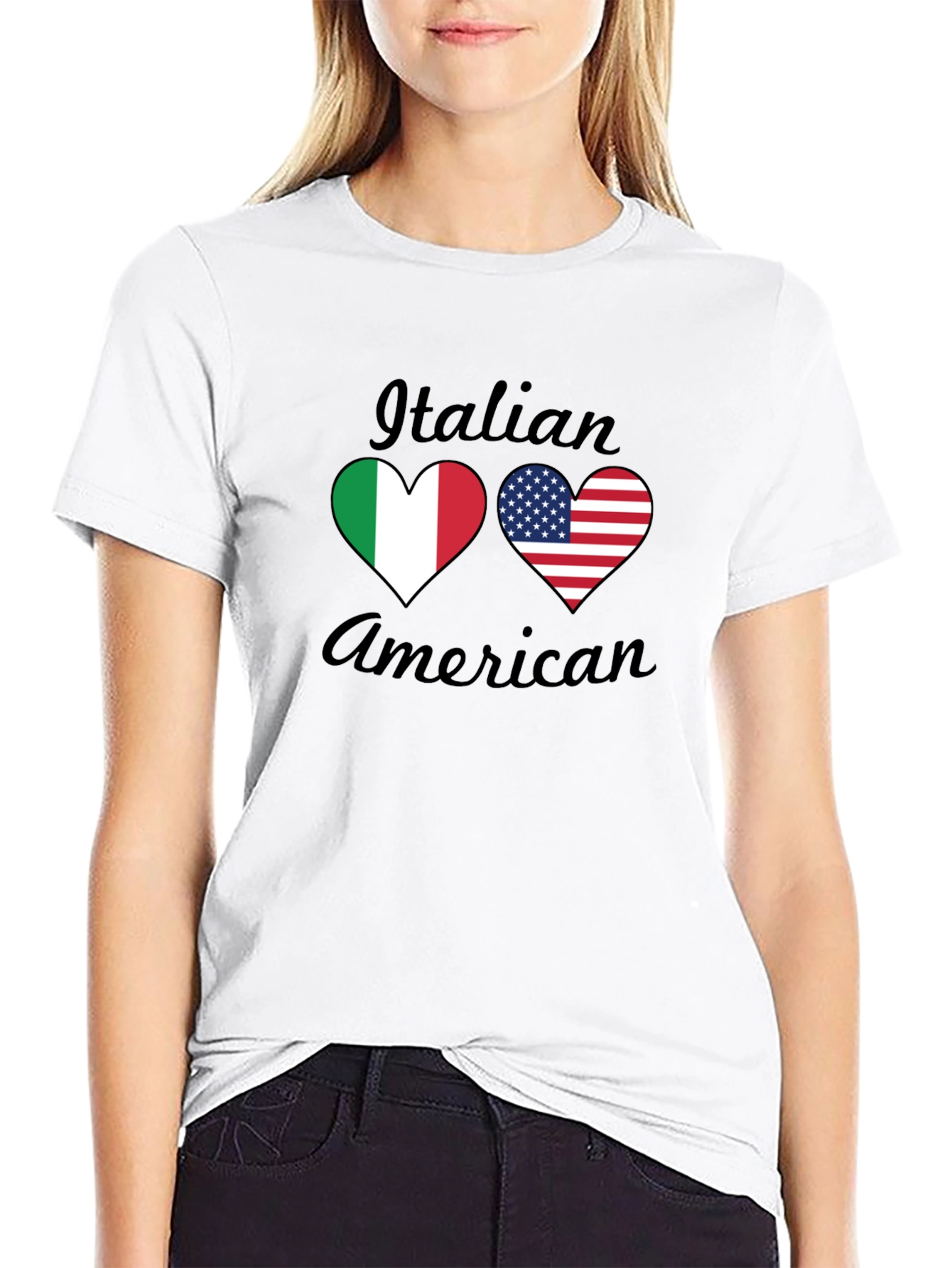 Italian American Heart Flag T-Shirt