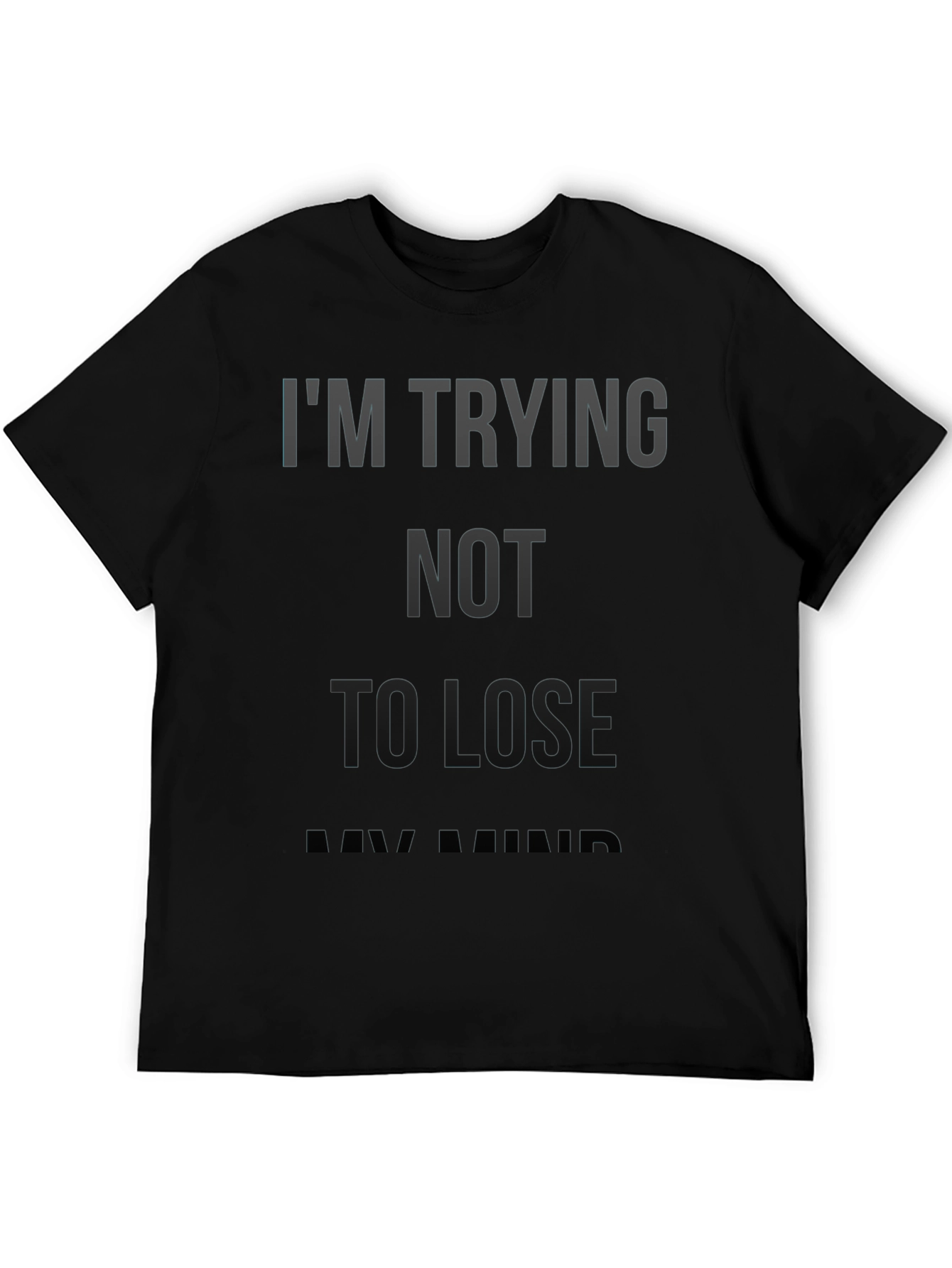 Mens Black T-Shirt - Funny Slogan Graphic Tee