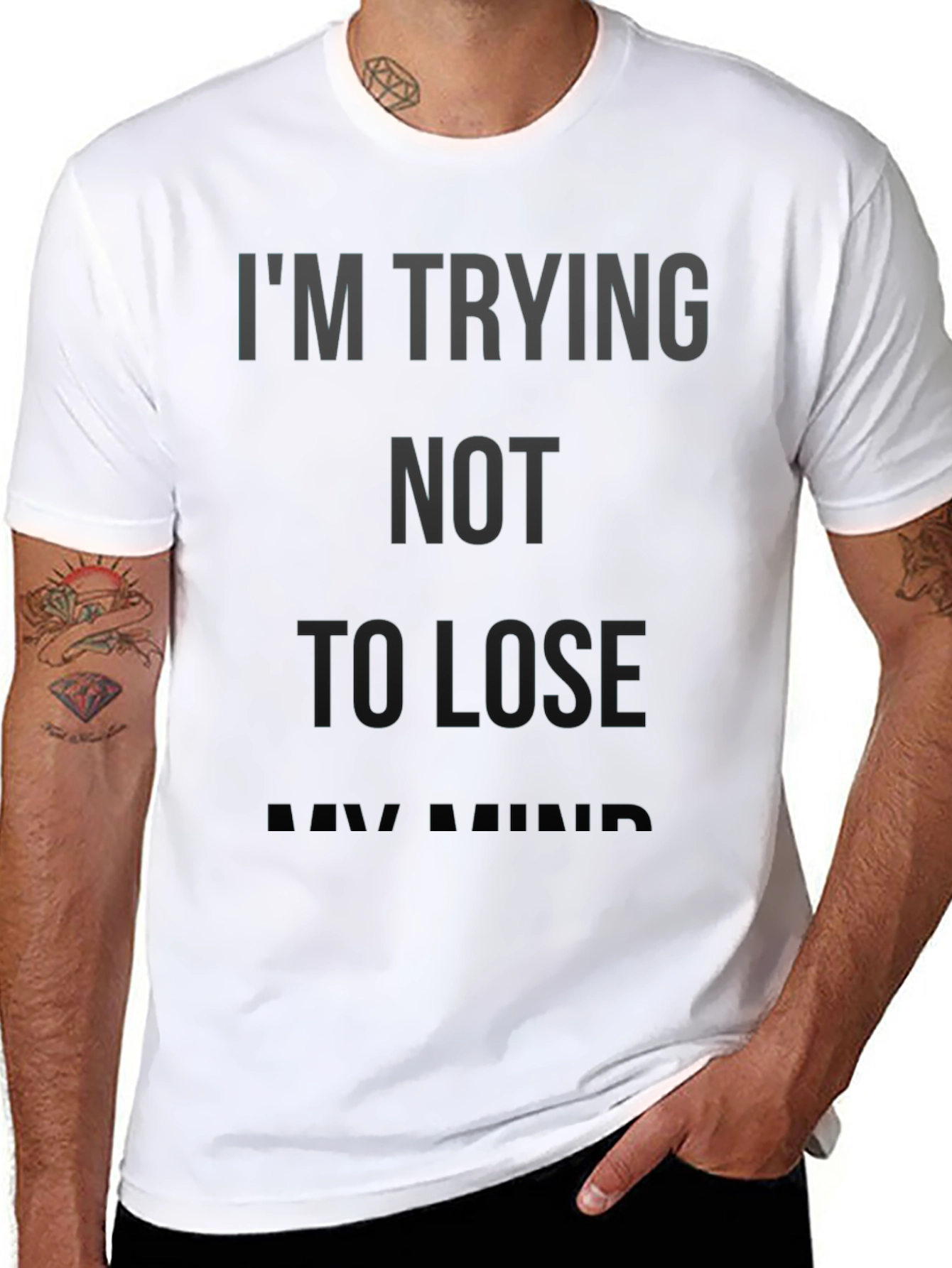 Mens Black T-Shirt - Funny Slogan Graphic Tee
