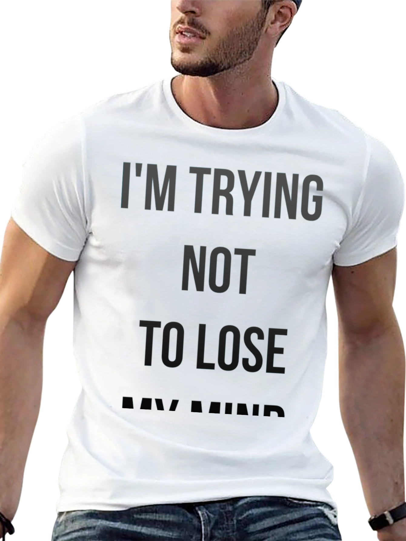 Mens Black T-Shirt - Funny Slogan Graphic Tee