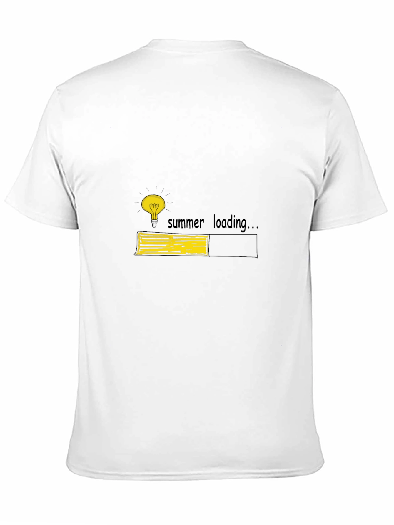 Summer Loading Graphic Tee - Black Cotton T-Shirt