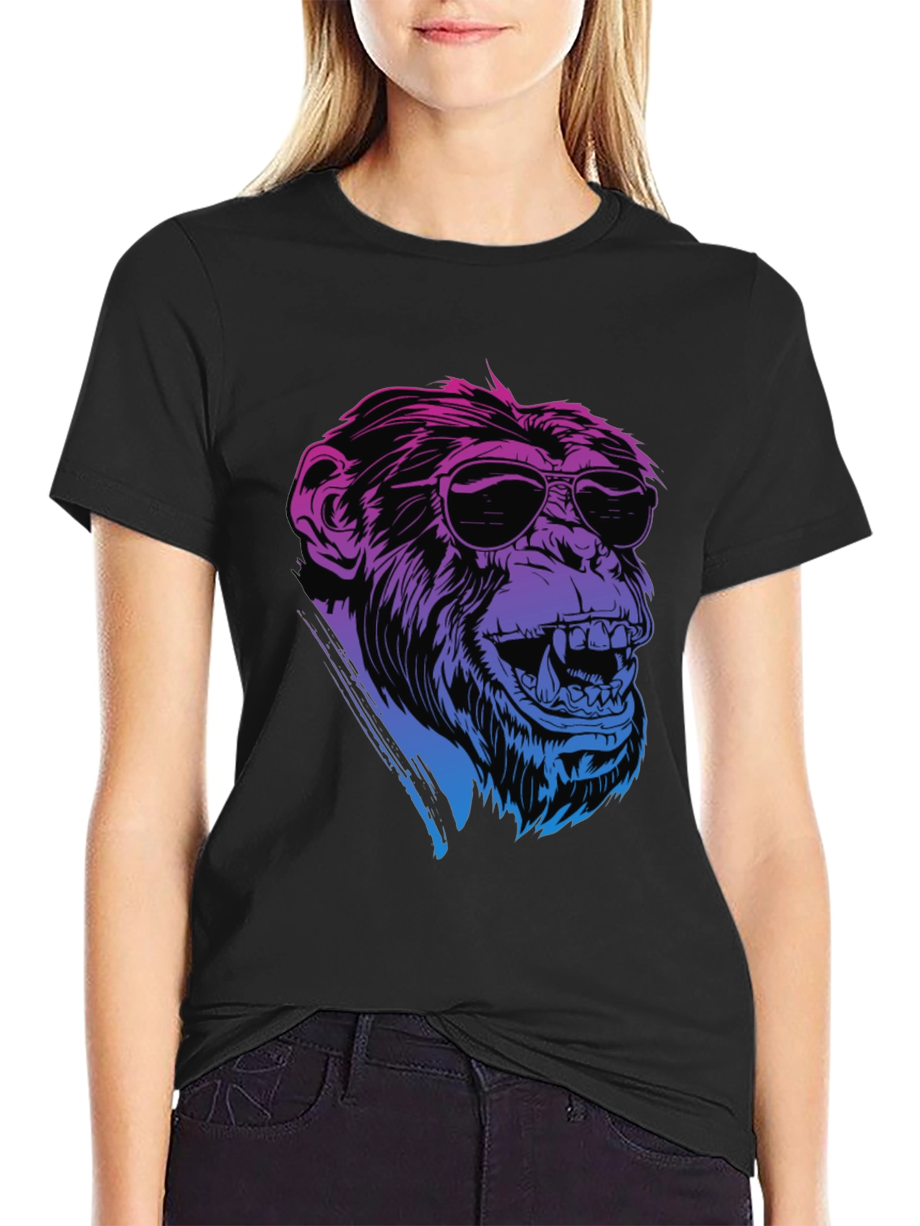 Cool Ape Graphic Tee - Black