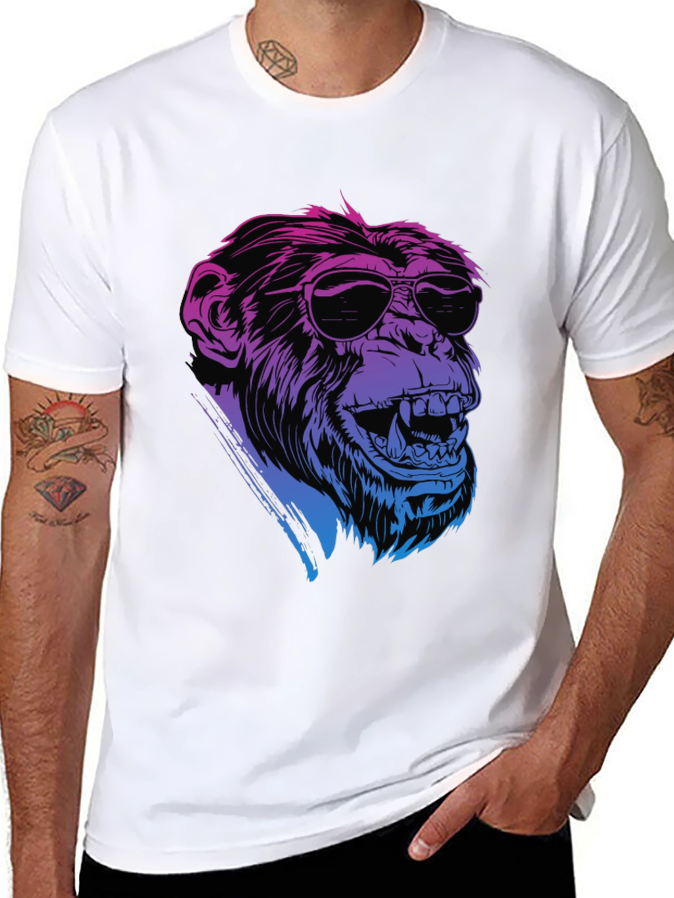 Cool Ape Graphic Tee - Black