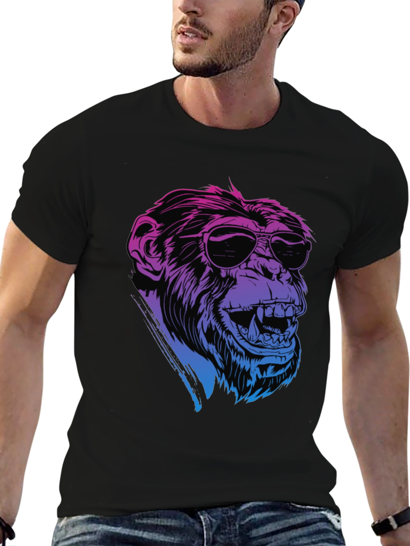 Cool Ape Graphic Tee - Black
