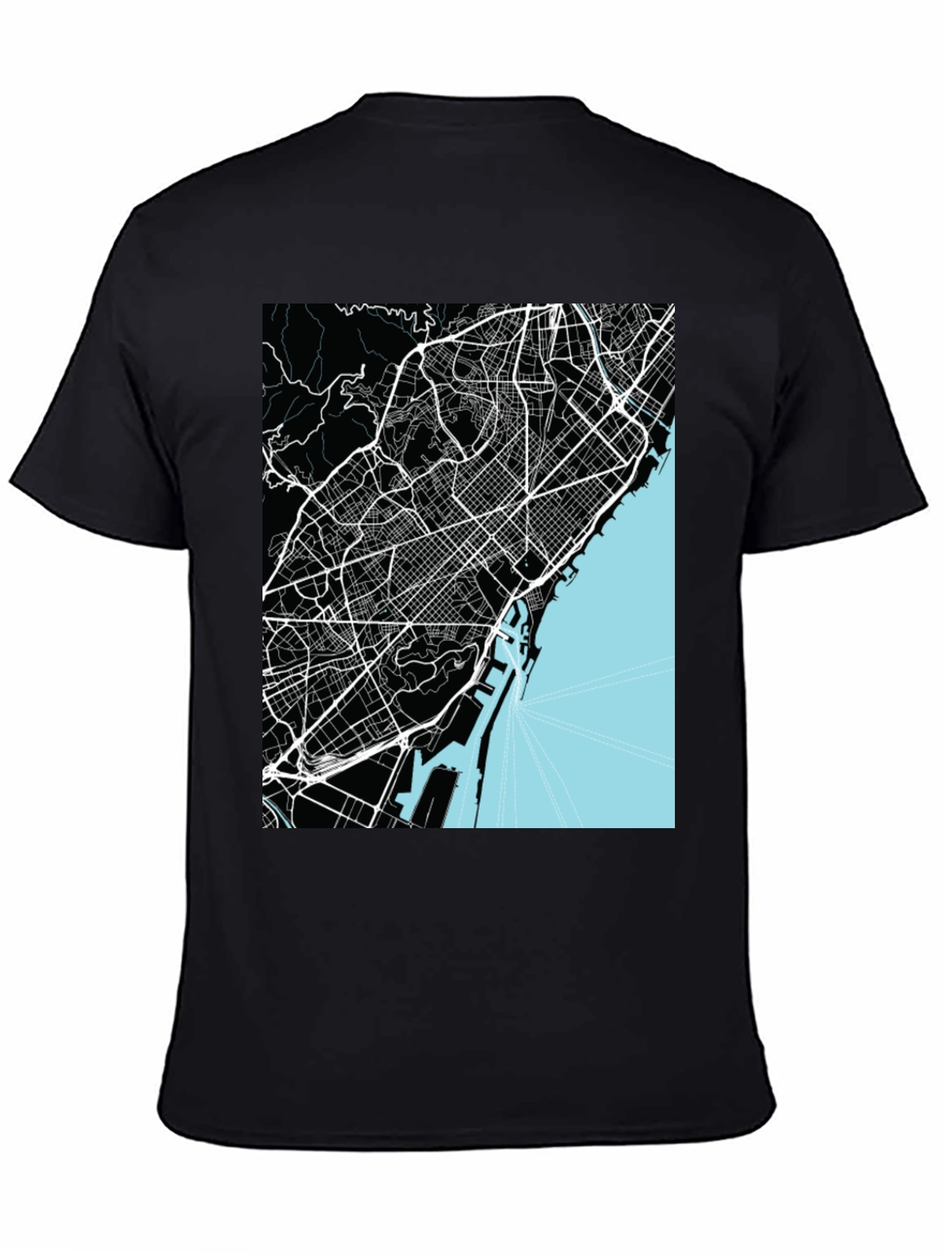 Barcelona Map Graphic T-Shirt