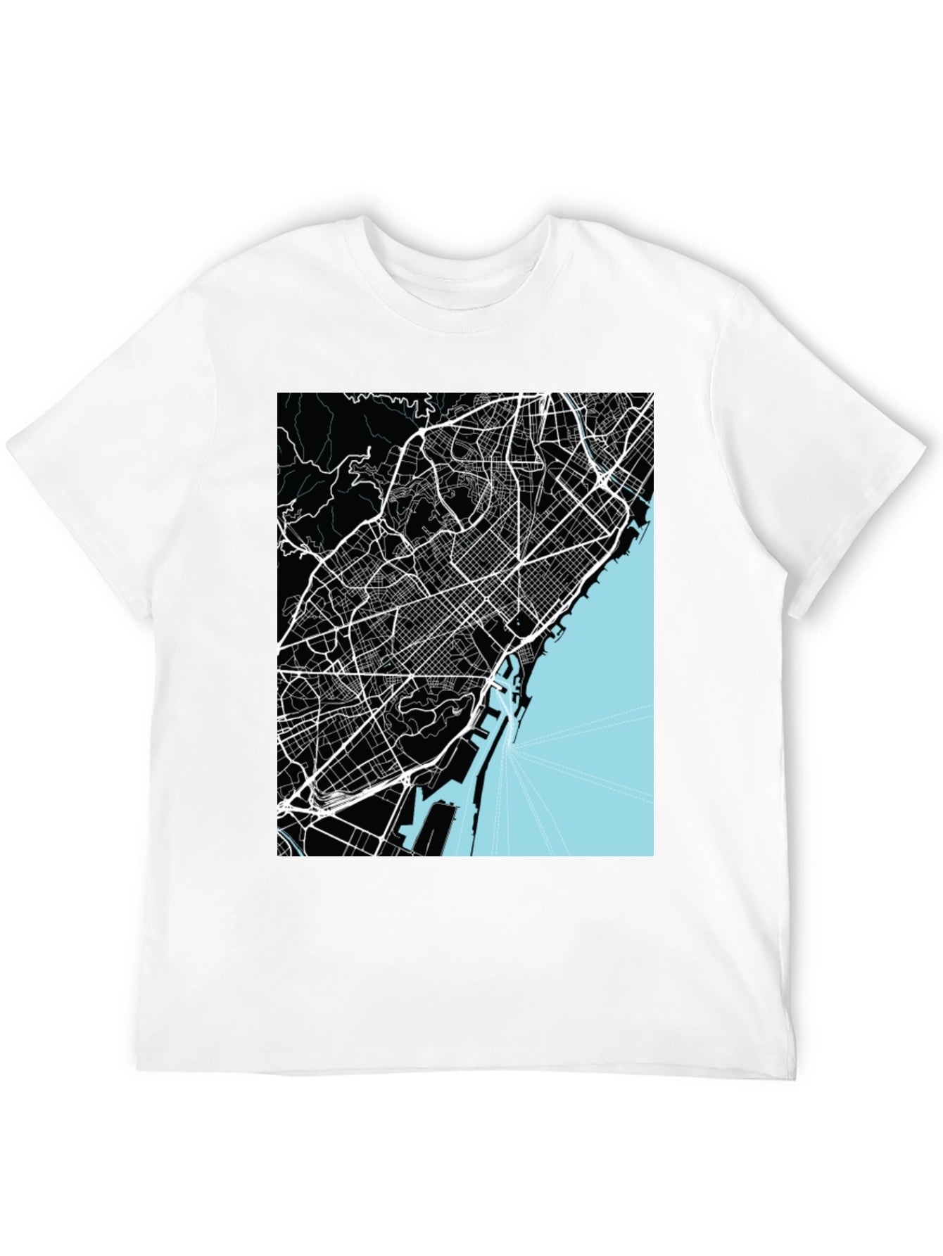 Barcelona Map Graphic T-Shirt