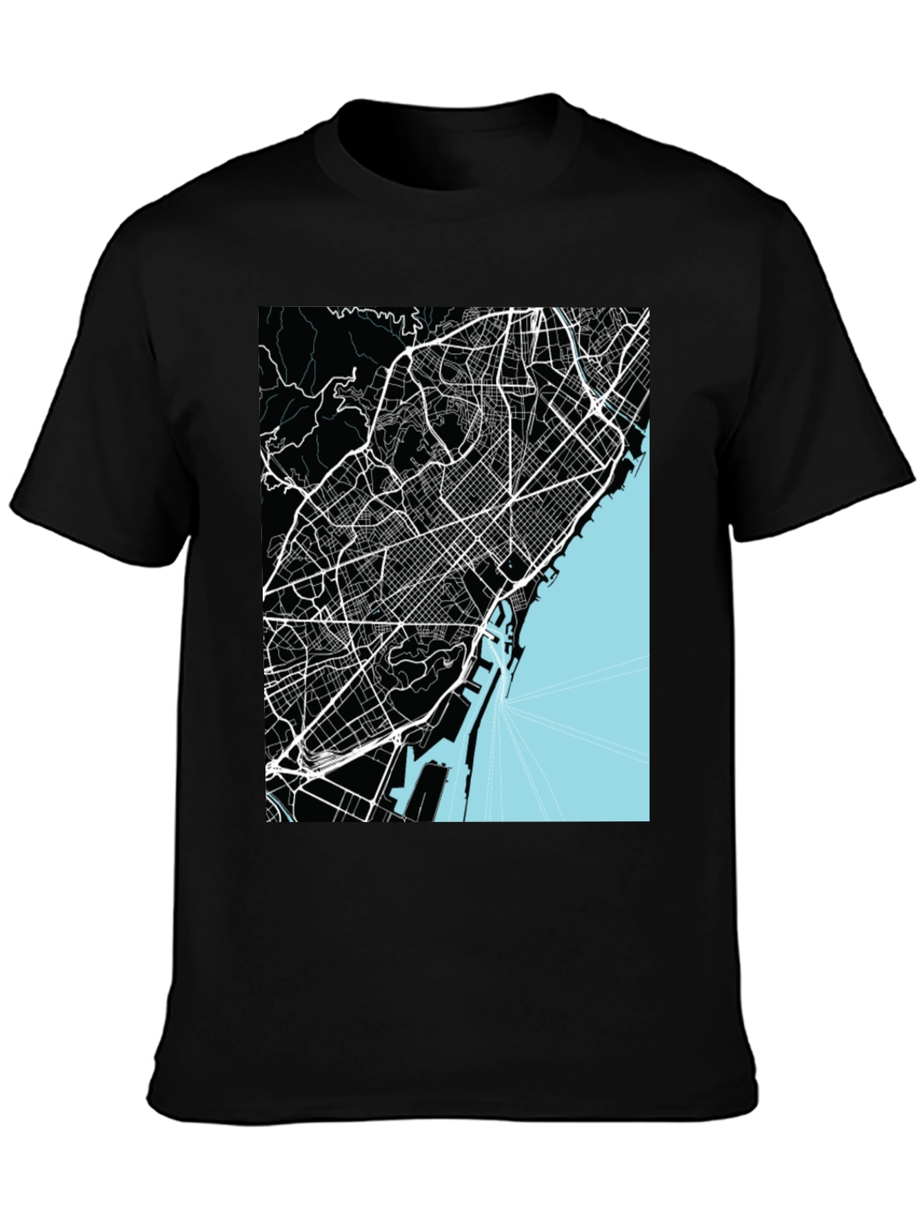 Barcelona Map Graphic T-Shirt