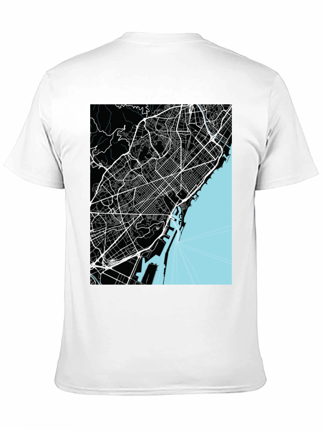 Barcelona Map Graphic T-Shirt