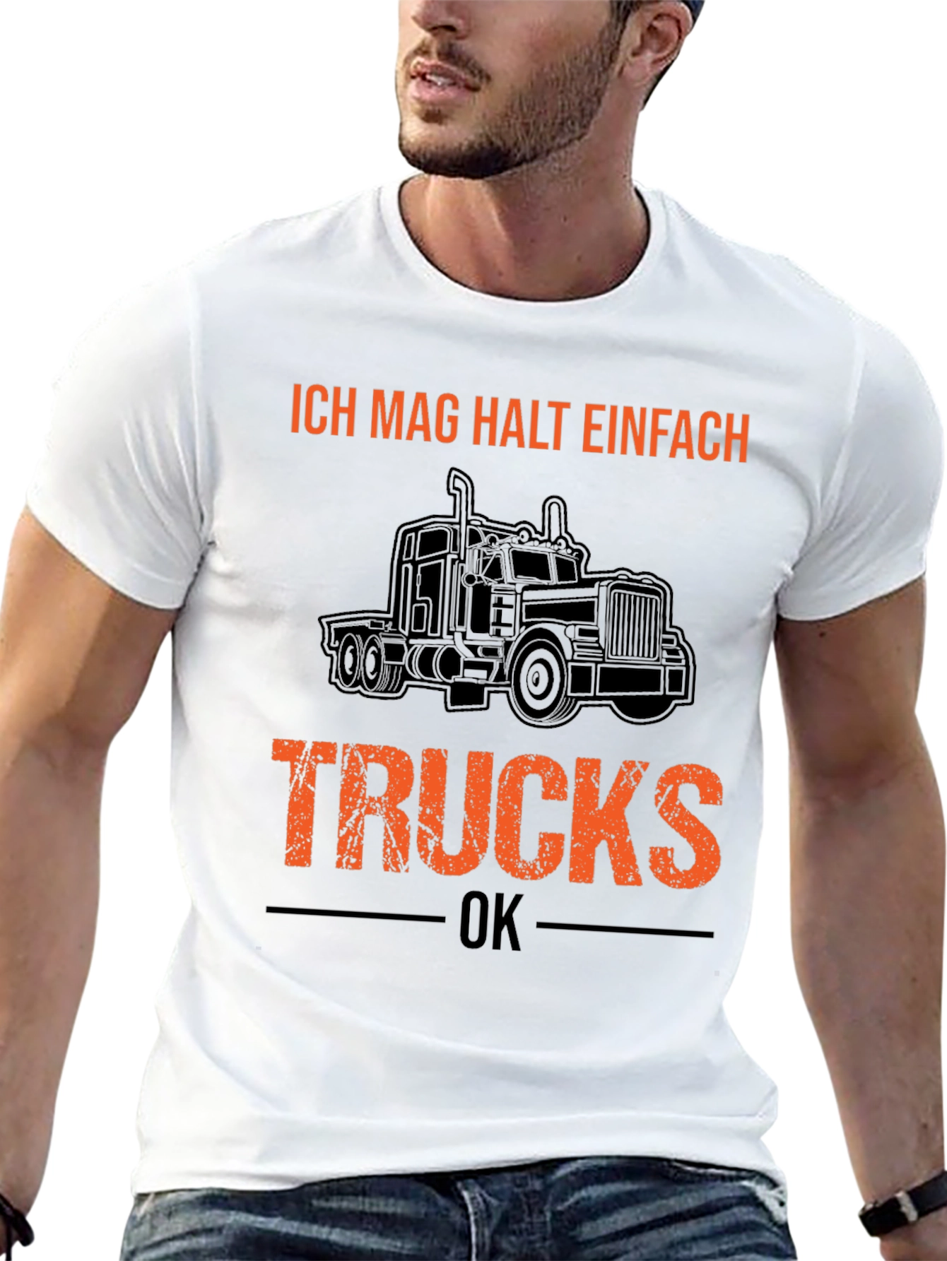 Ich Mag Halt Einfach Trucks Black Graphic Tee