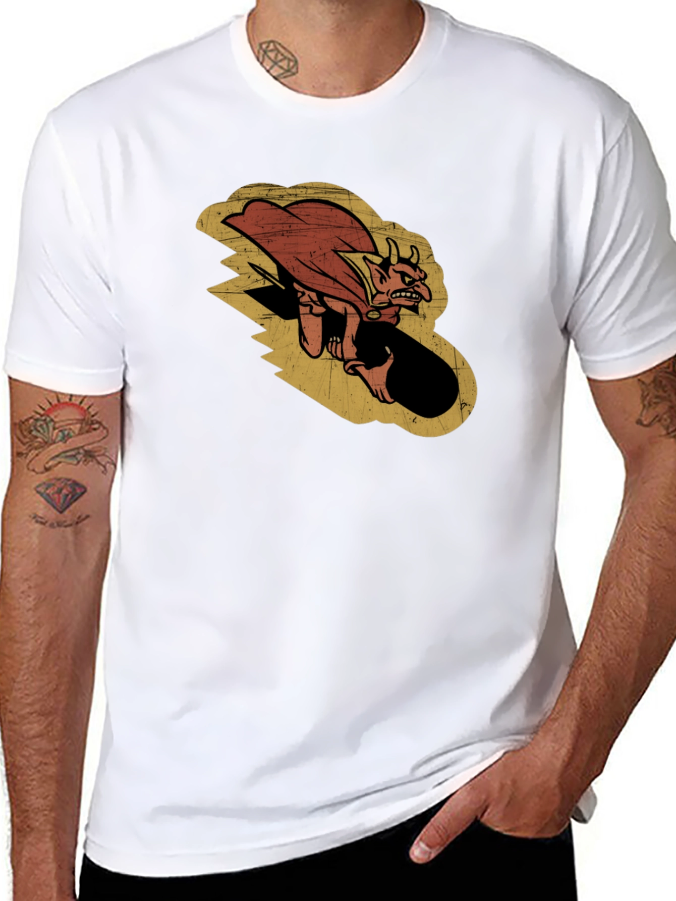 Devil Rider Graphic Tee - Mens Black T-Shirt