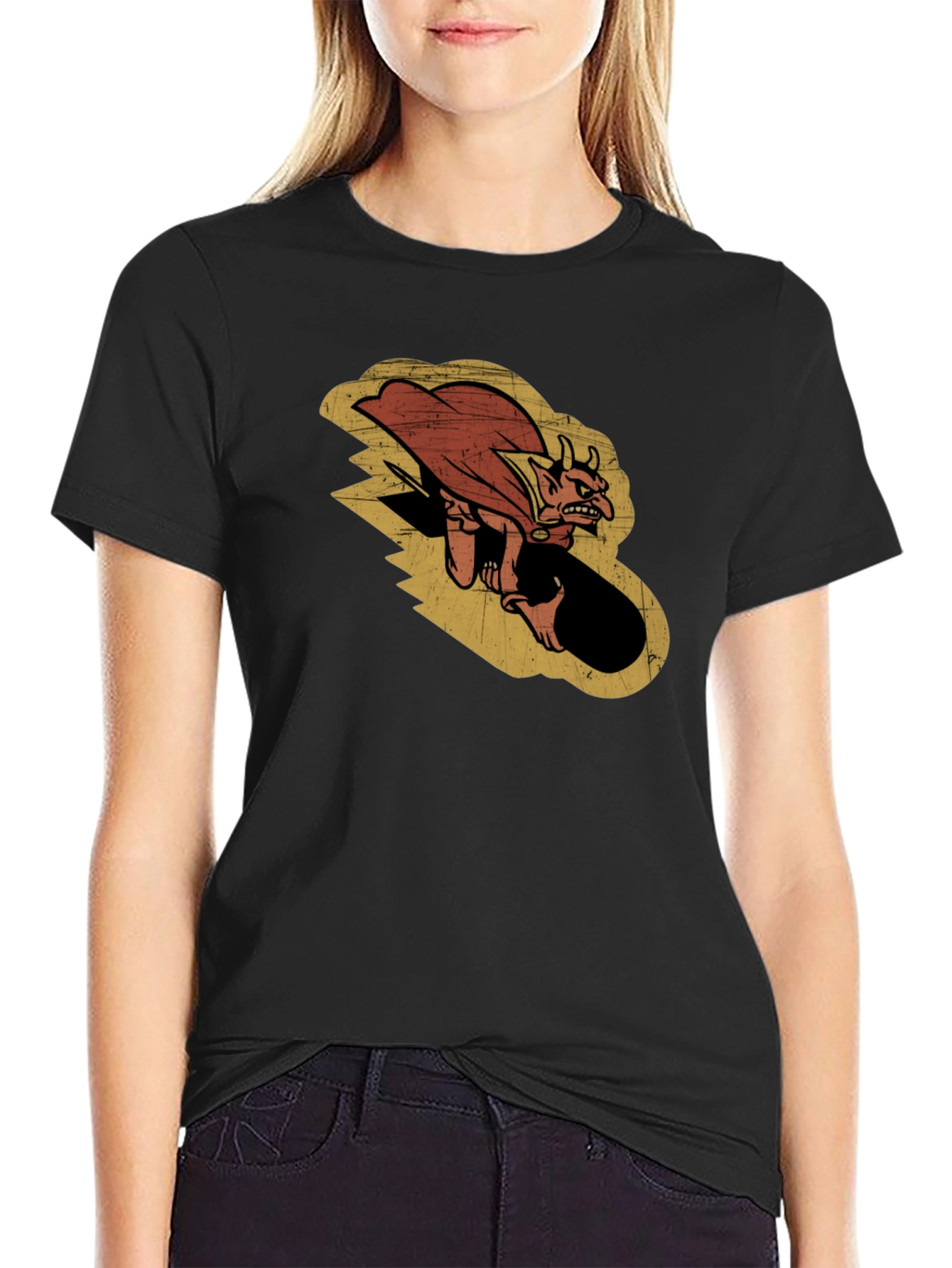 Devil Rider Graphic Tee - Mens Black T-Shirt