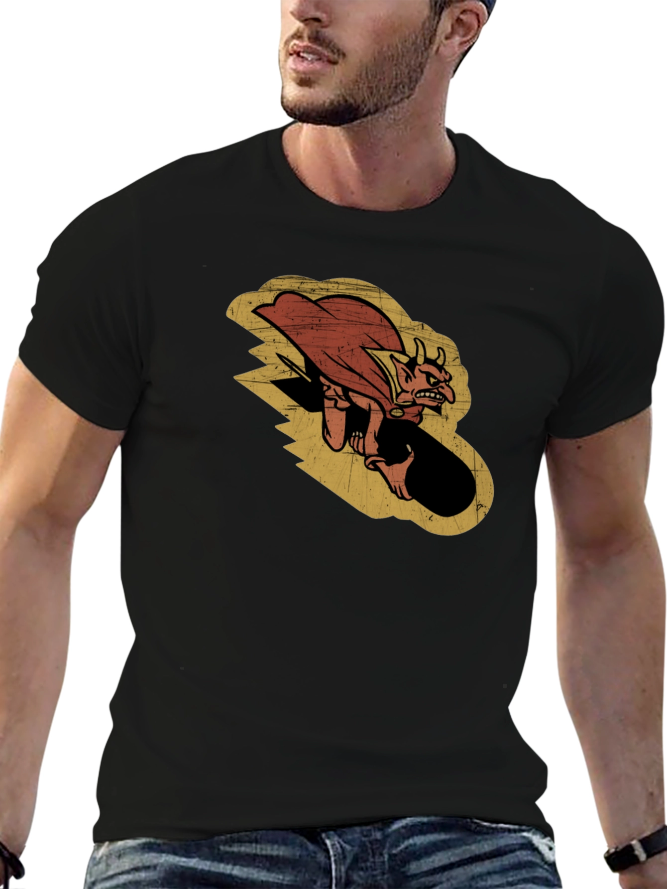 Devil Rider Graphic Tee - Mens Black T-Shirt
