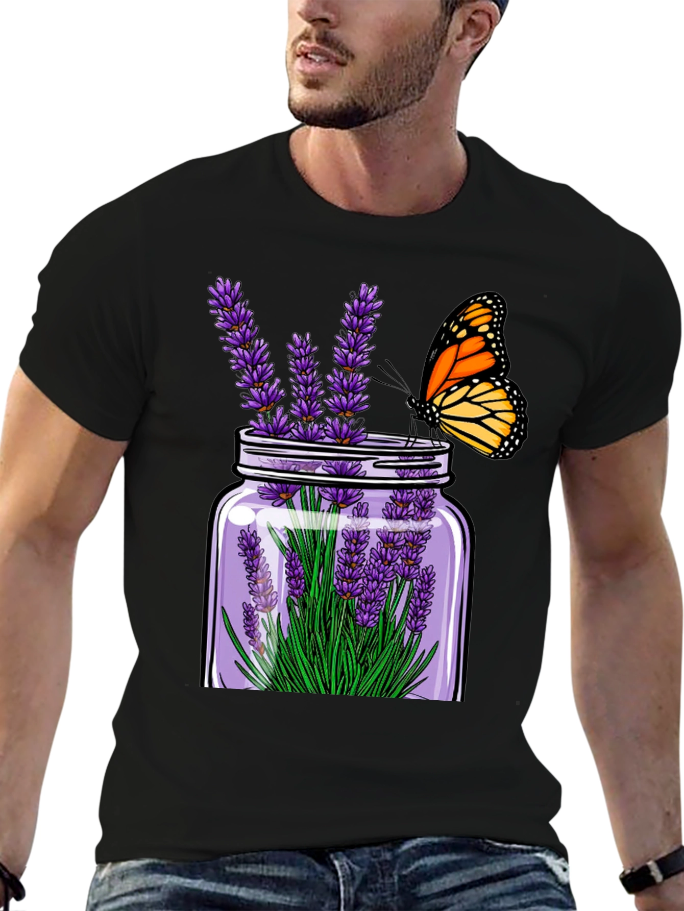 Lavender & Butterfly Graphic Tee