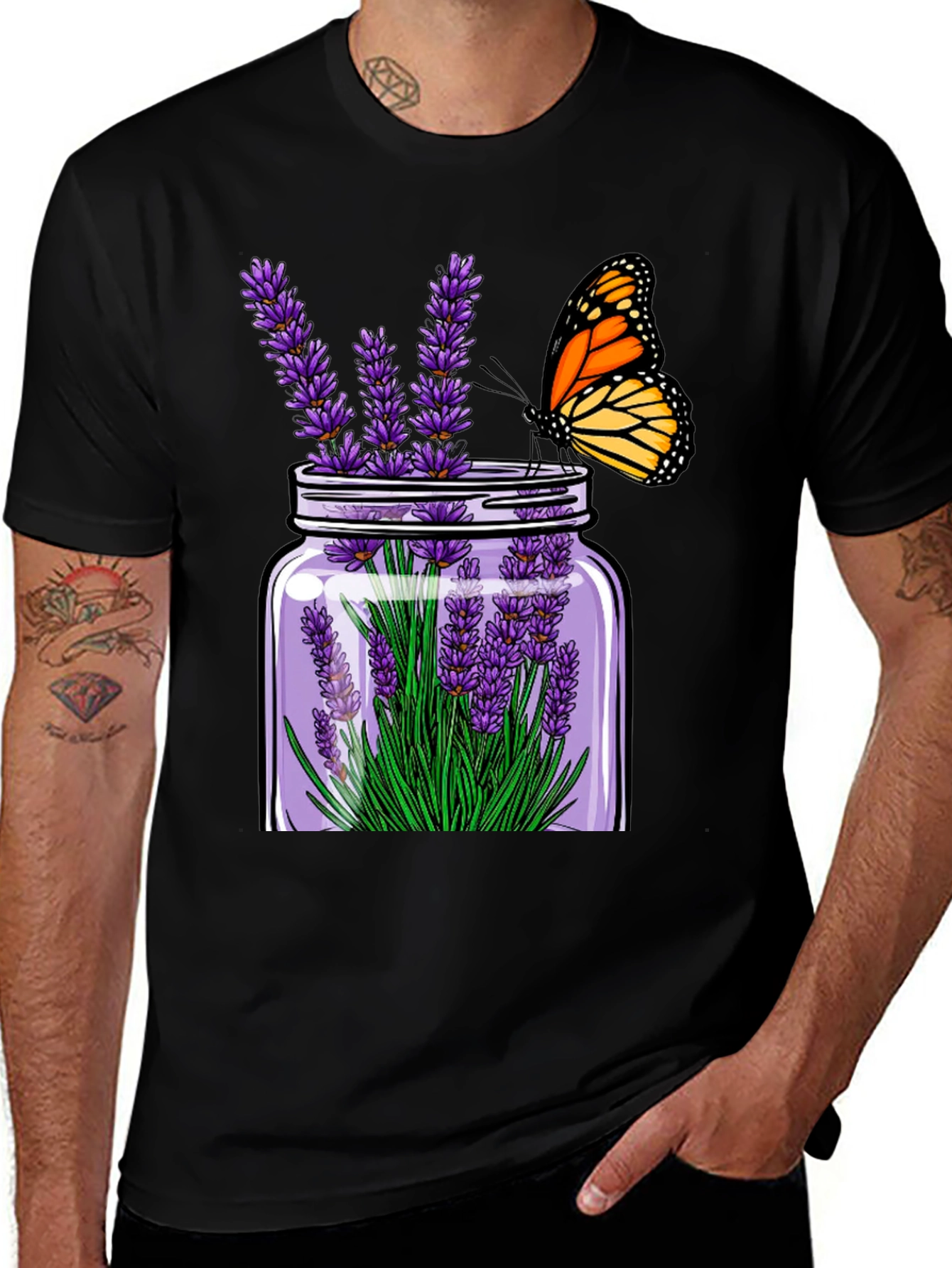 Lavender & Butterfly Graphic Tee
