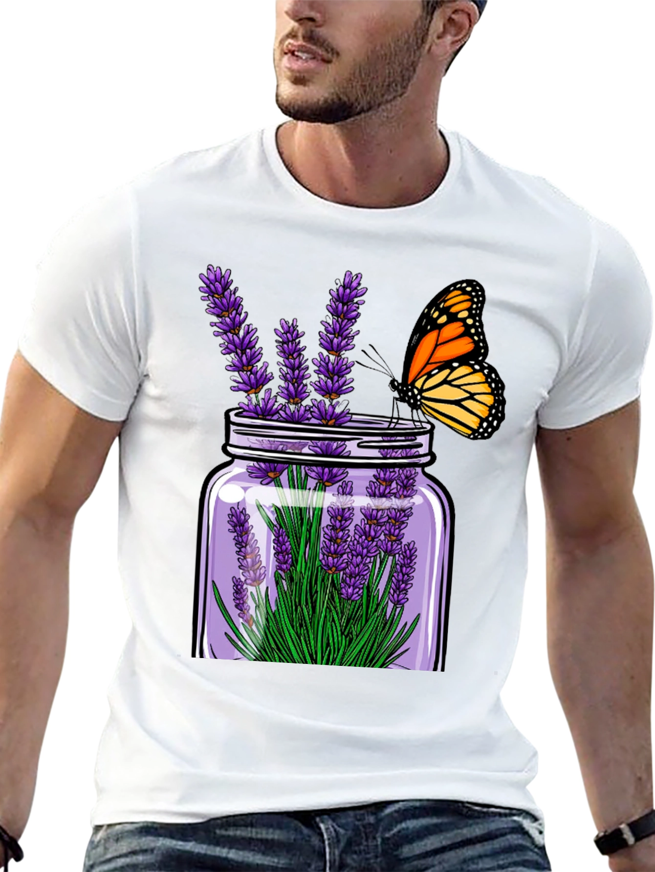 Lavender & Butterfly Graphic Tee