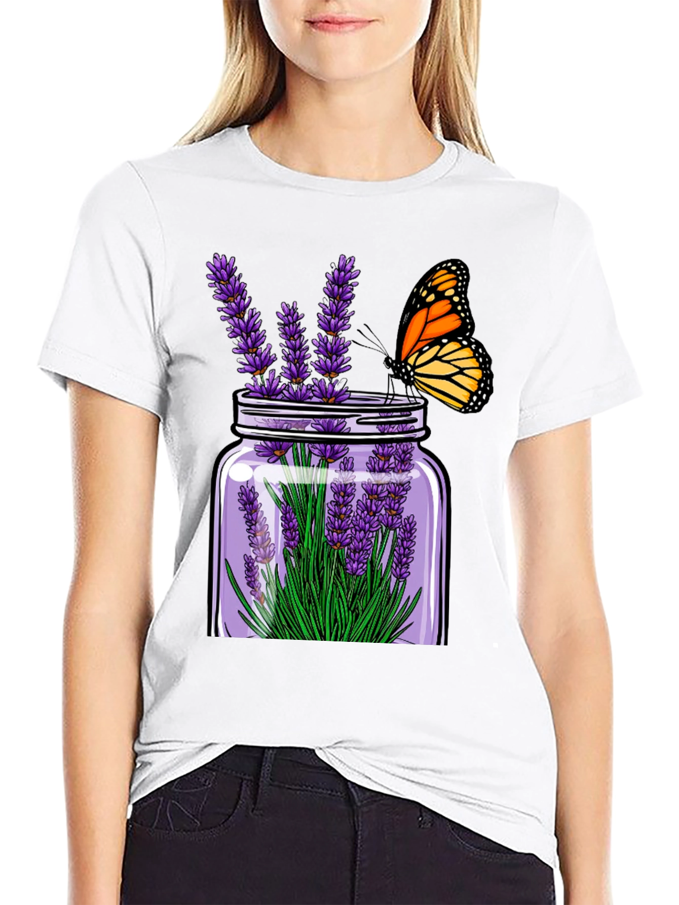 Lavender & Butterfly Graphic Tee