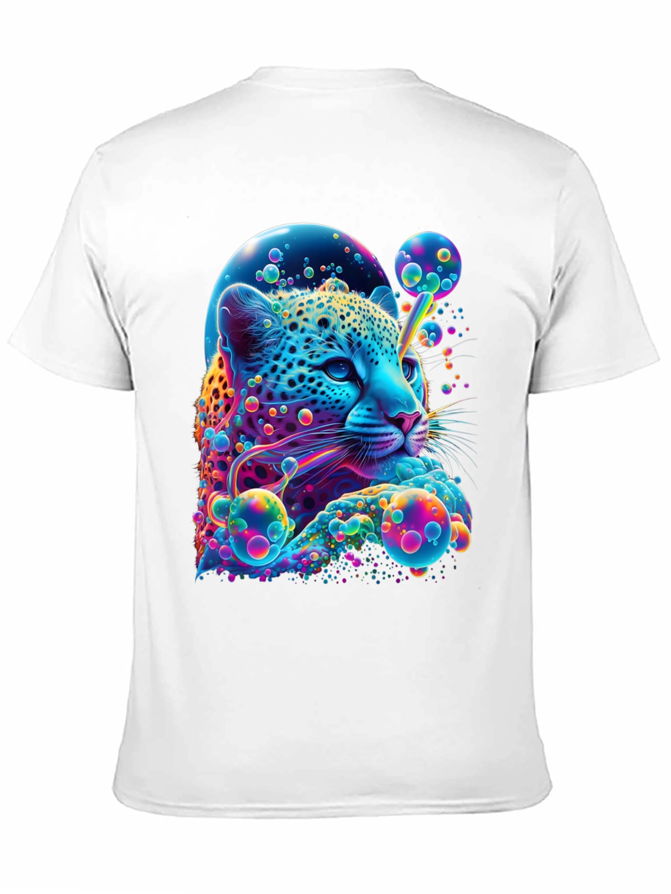 Vibrant Leopard Graphic Print T-Shirt