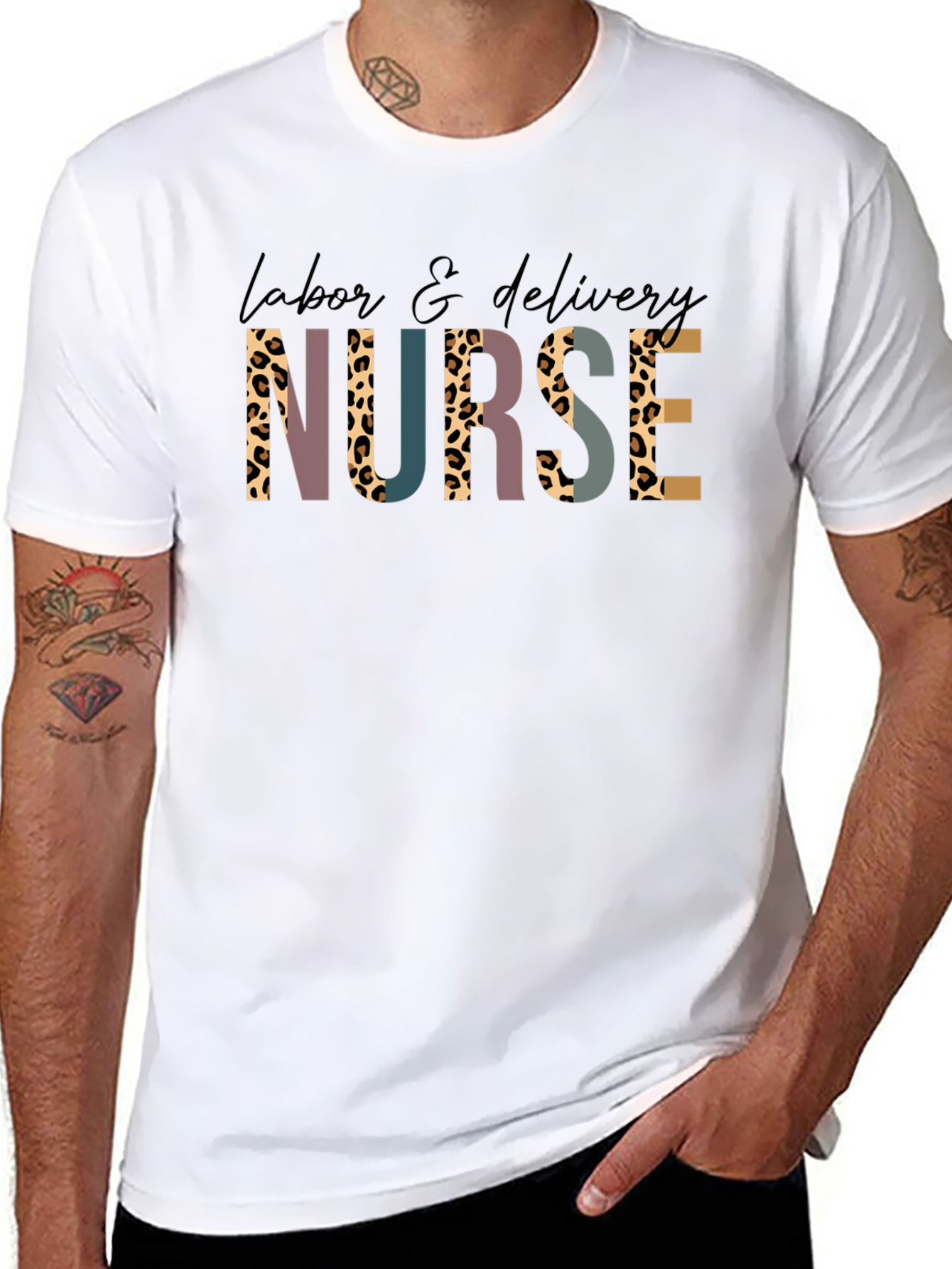 Labor & Delivery Nurse Leopard Print T-Shirt